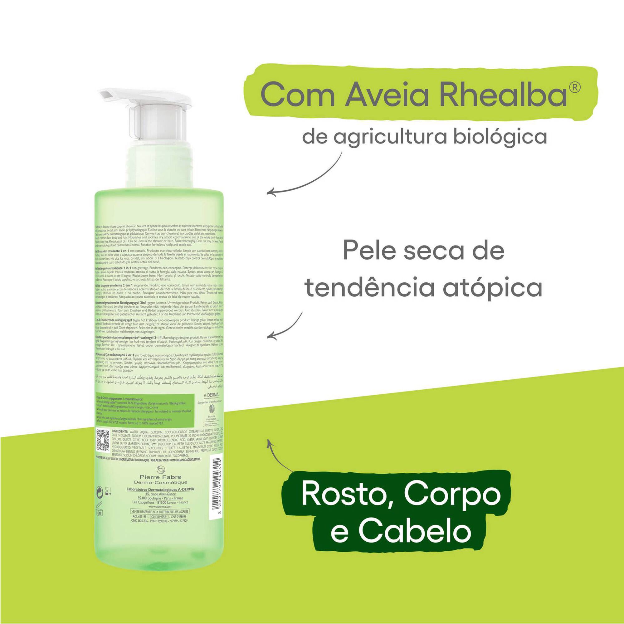 Exomega Control 2in1 Emollient Cleansing Gel