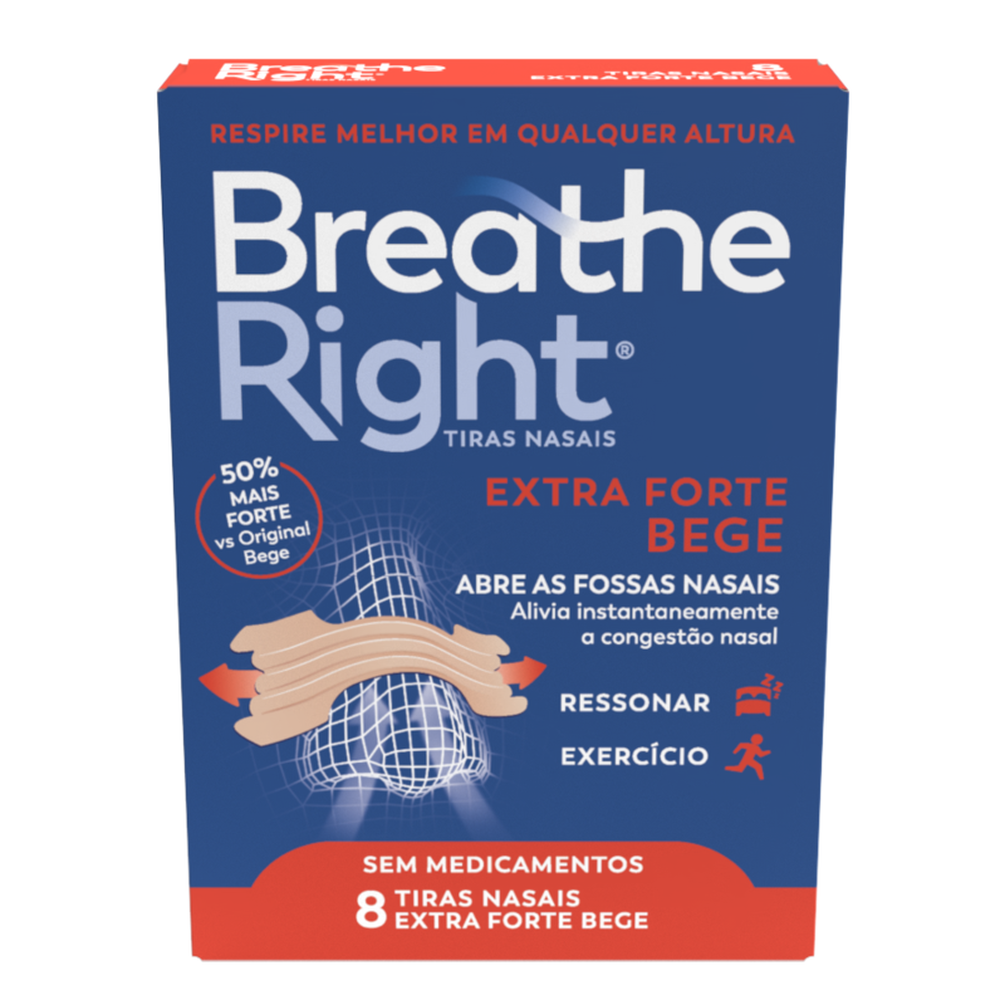 Tiras Nasais Extra Forte Bege
