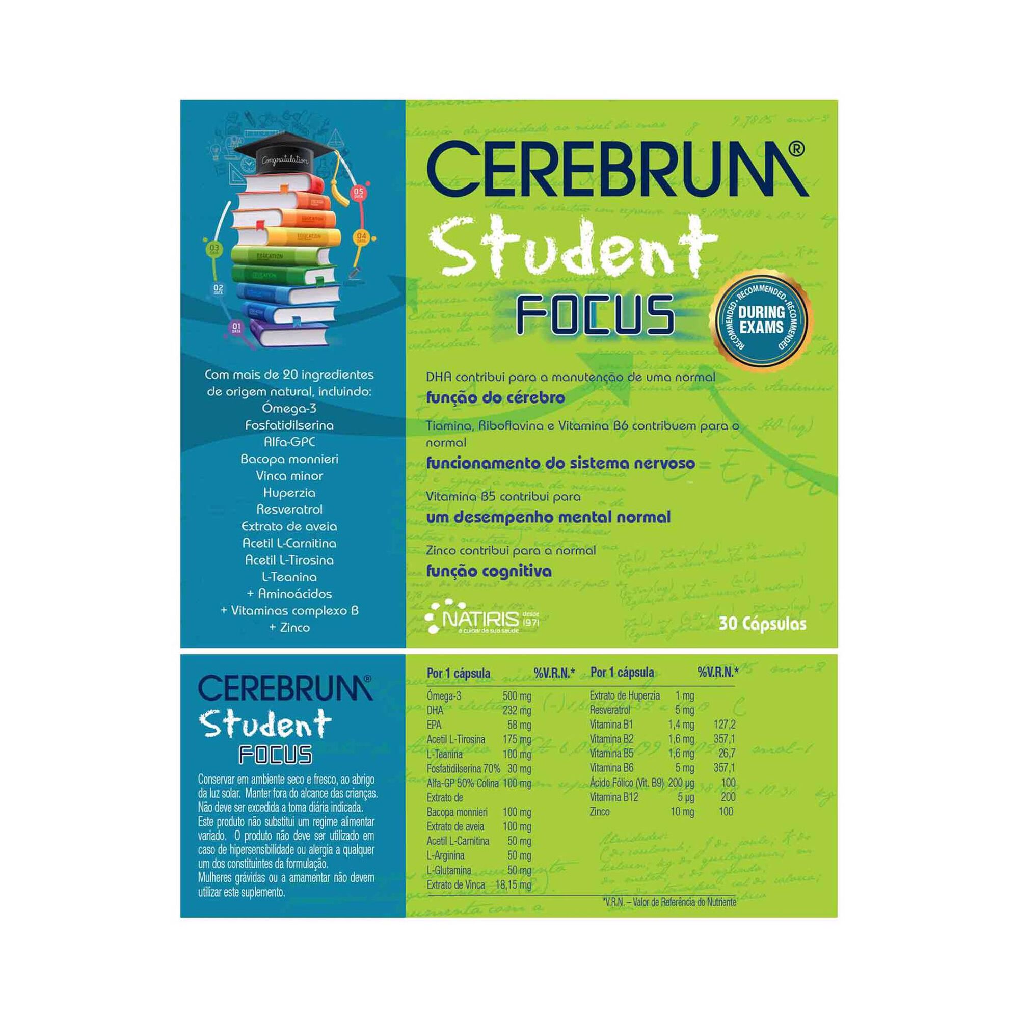 Cápsulas Função Cognitiva Student Focus