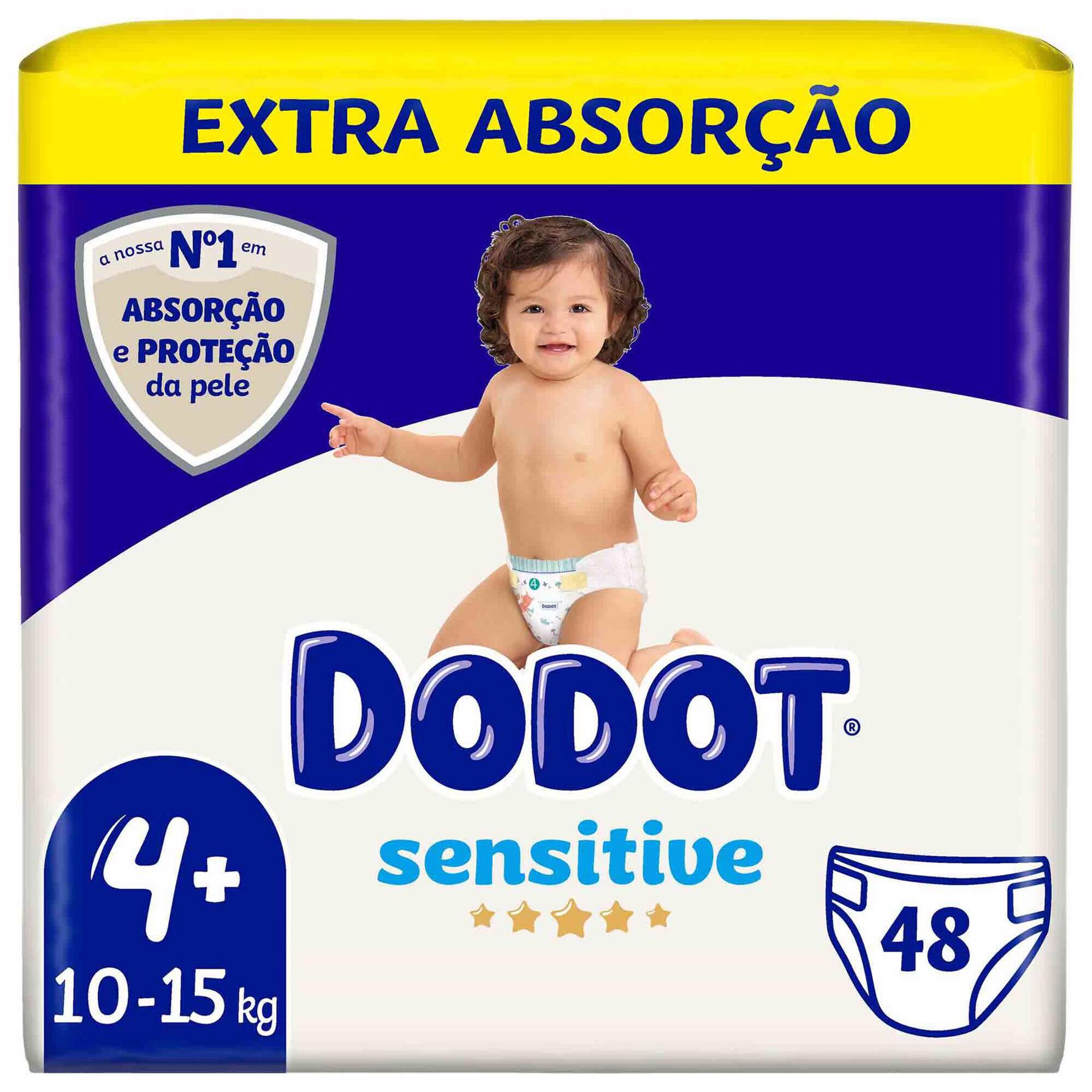 Fraldas de Bebé Sensitive 10-15kg T4+