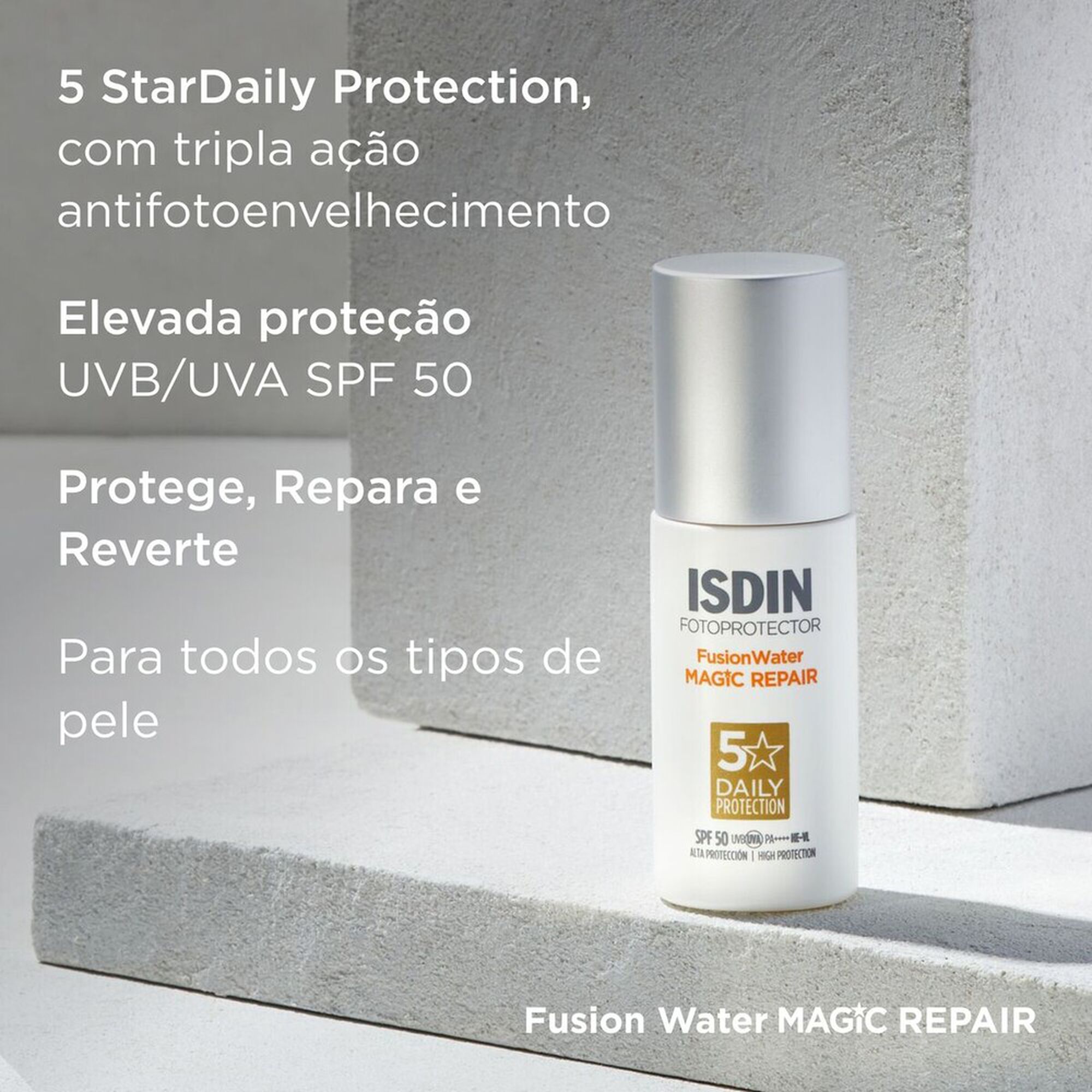 Protetor Solar Rosto FusionWater Repair SPF50