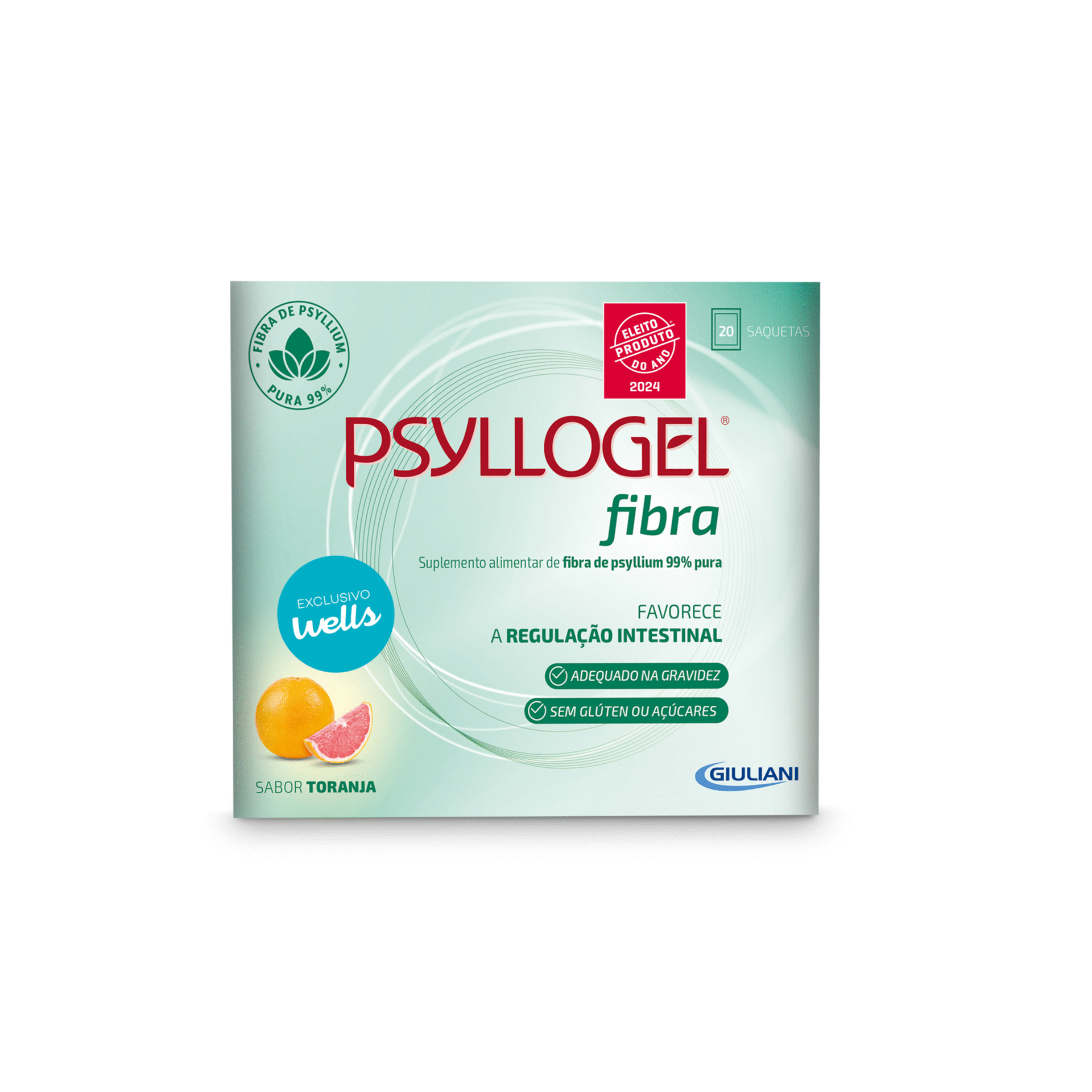 Psyllogel Fibra Alívio da Obstipação Morango 20 saquetas