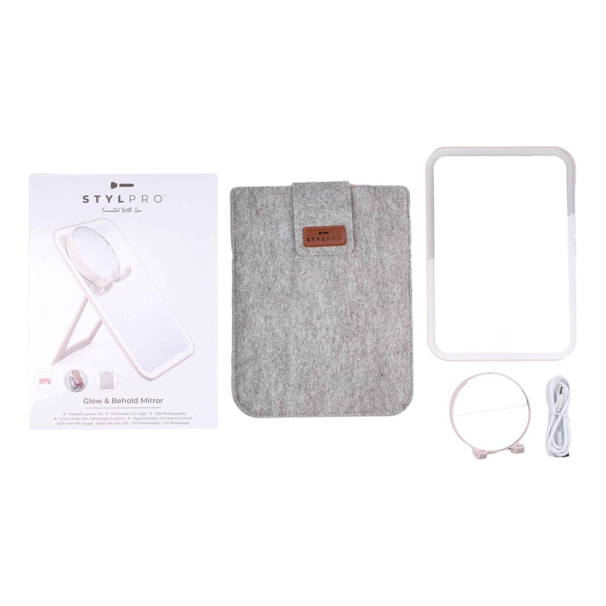 Espelho de Viagem Glow Behold Light-Up