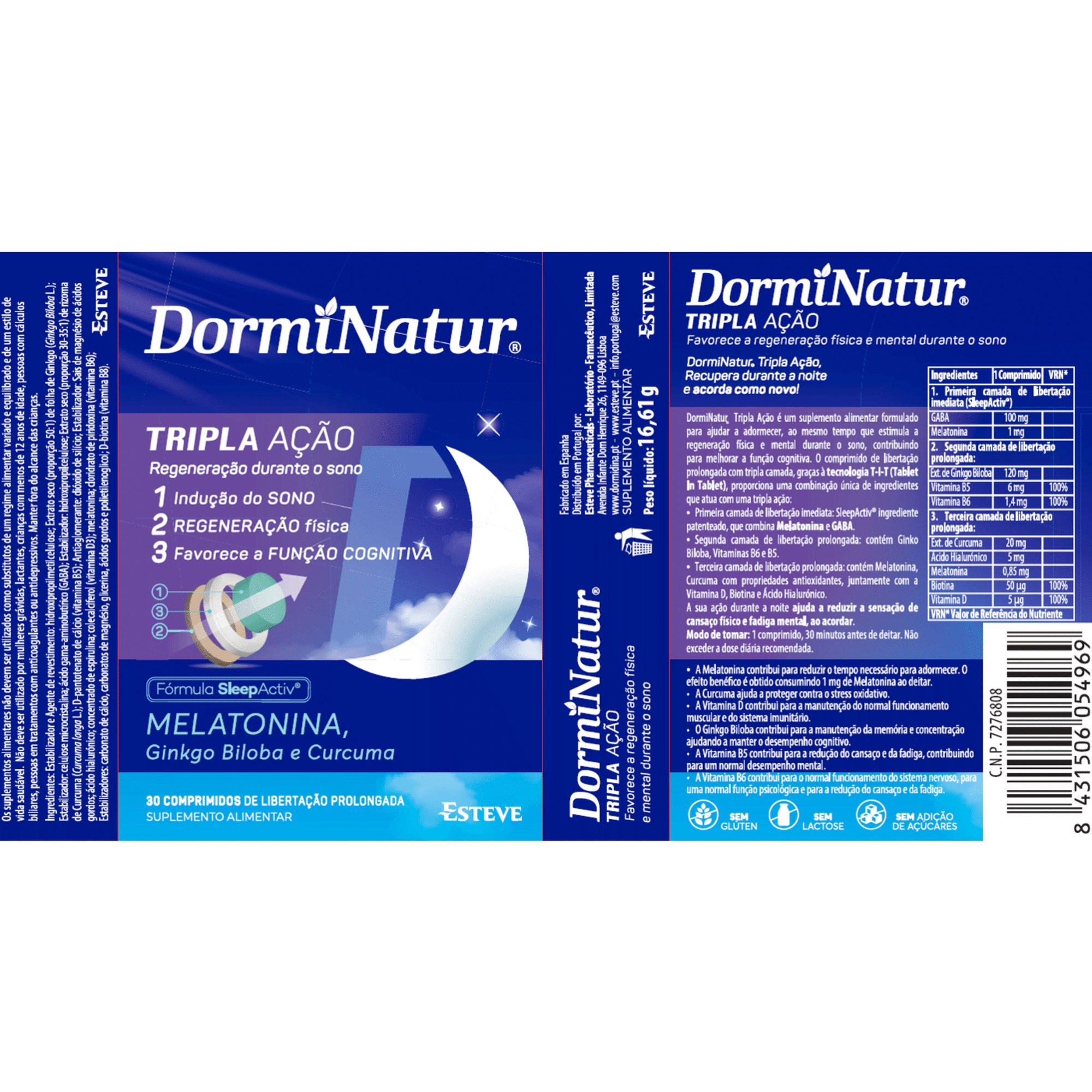 Suplemento de Melatonina Tripla Ação