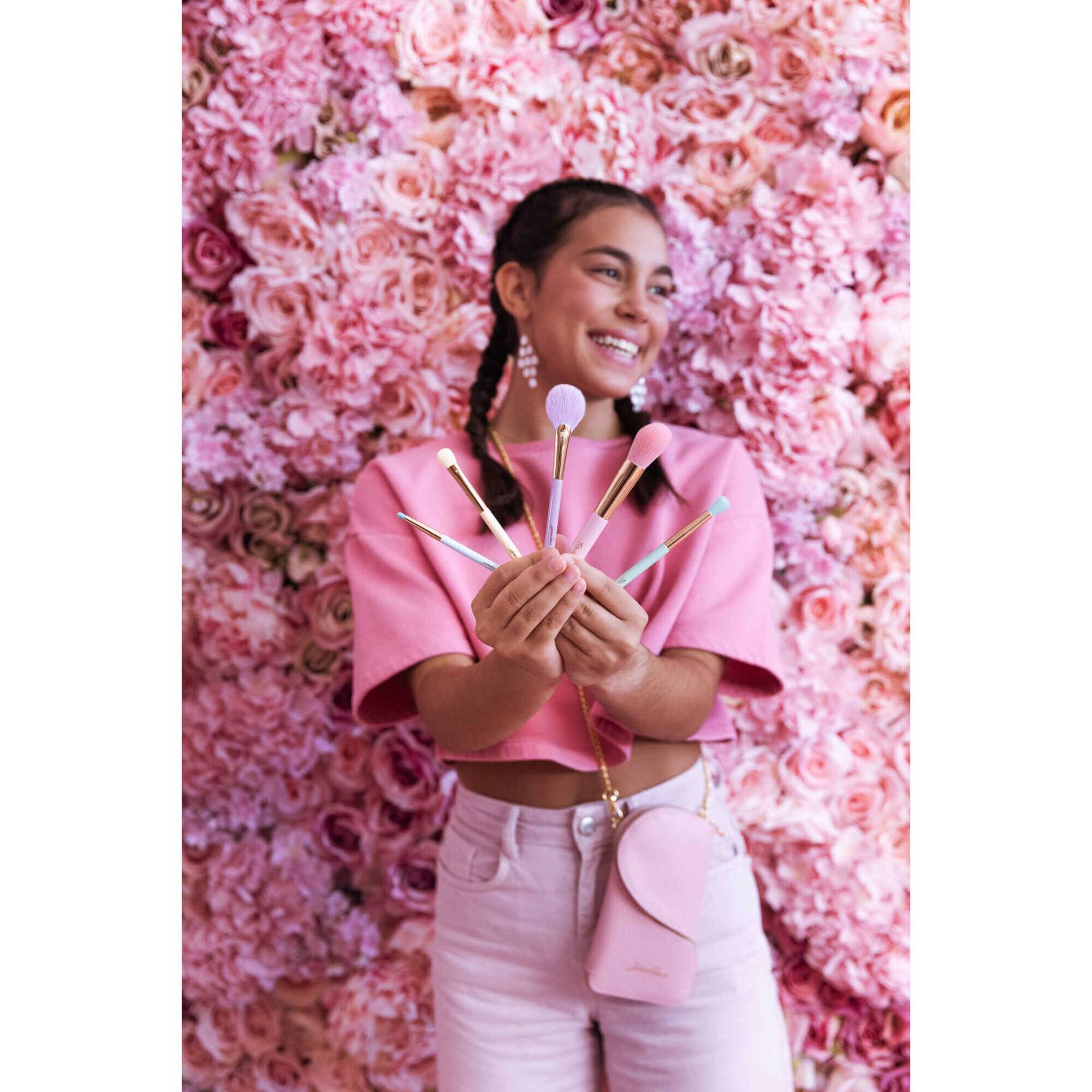 Kit Pinceis e Bolsa Lateral Rainbow