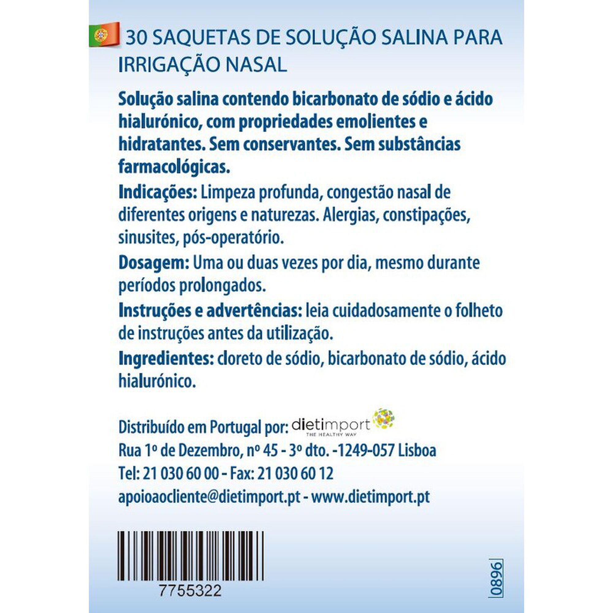Solução Salina para Irrigação Nasal