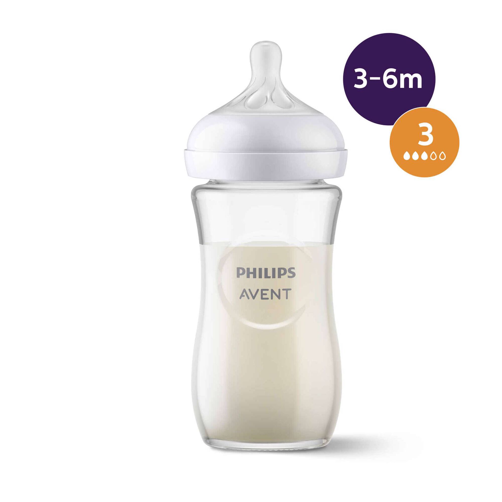 Biberão Natural Response Vidro 240ml