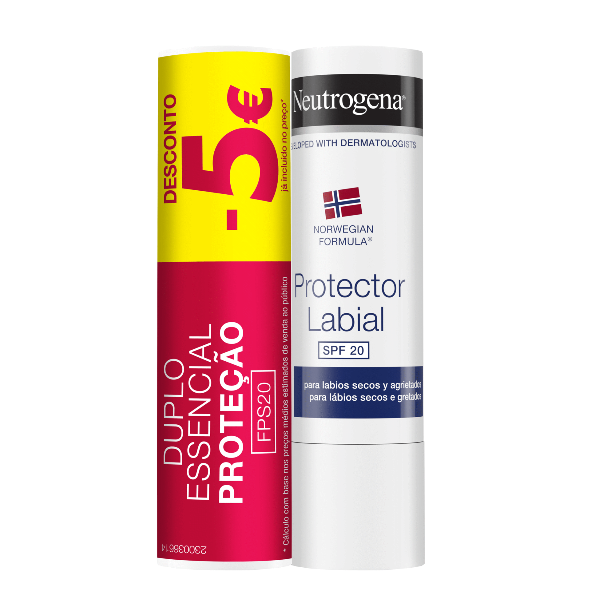 Duo Stick de Lábios Protector Labial SPF 20
