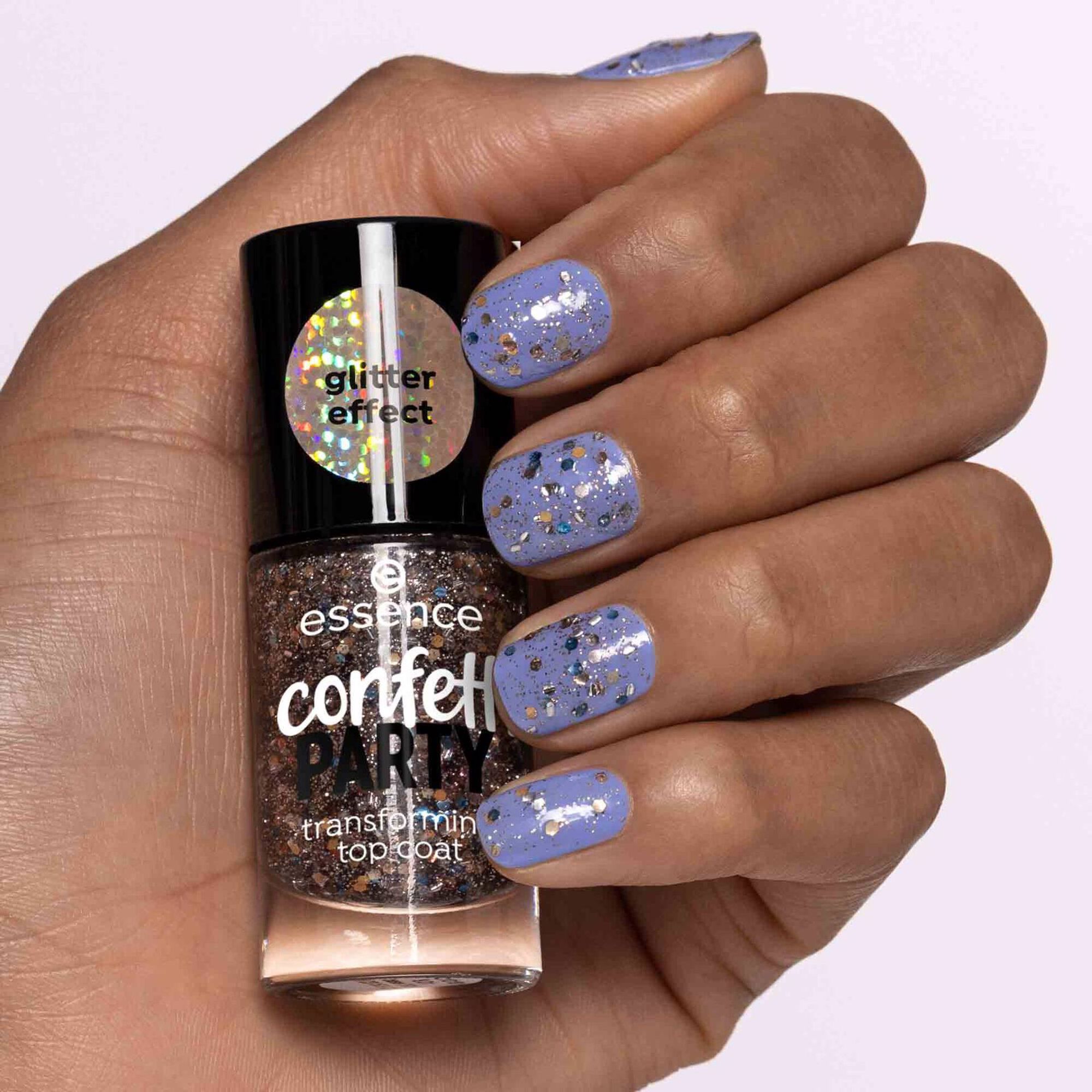 Verniz Top Coat Transformador Confetti Party