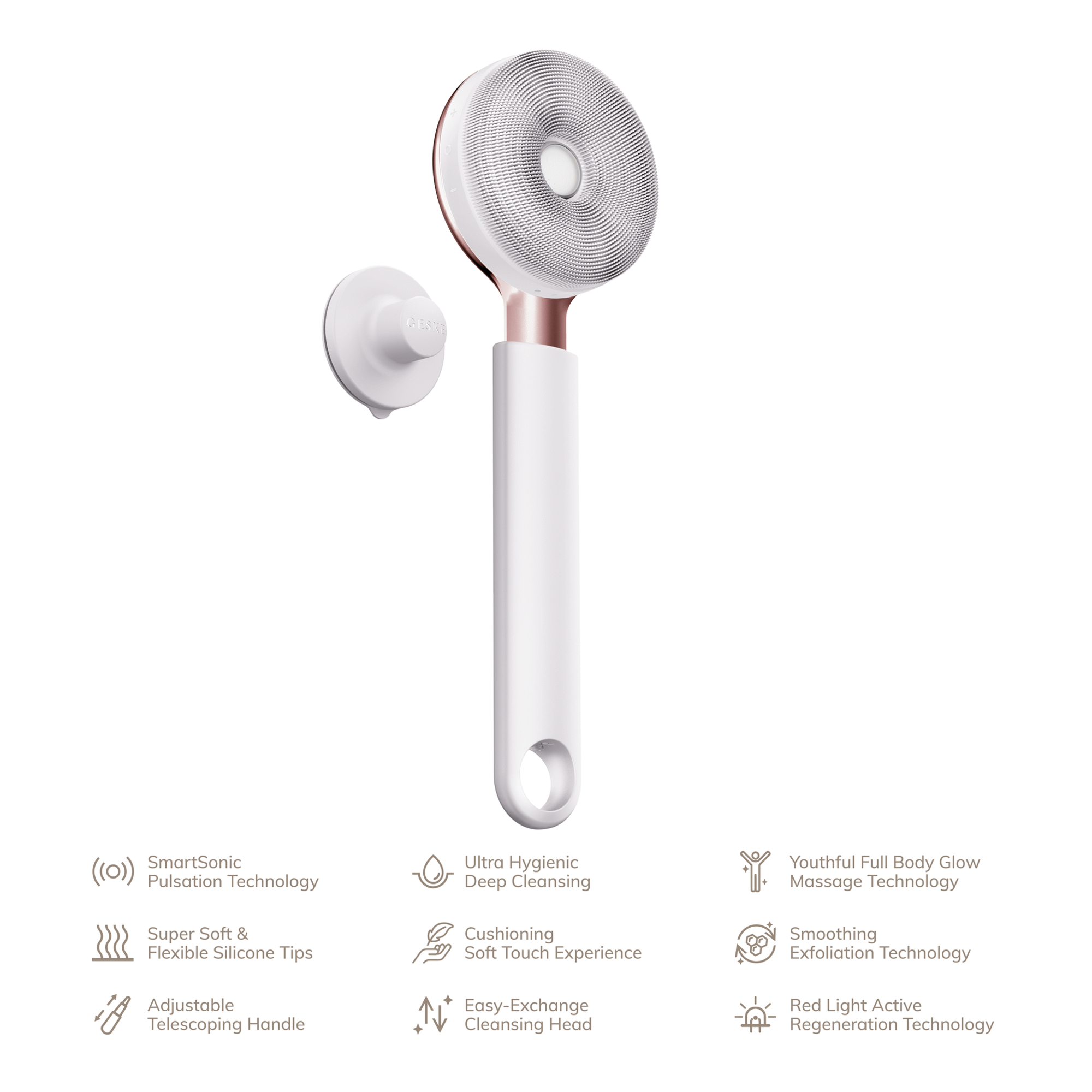 Escova Corpo Limpeza Sonic 9 em 1 Starlight