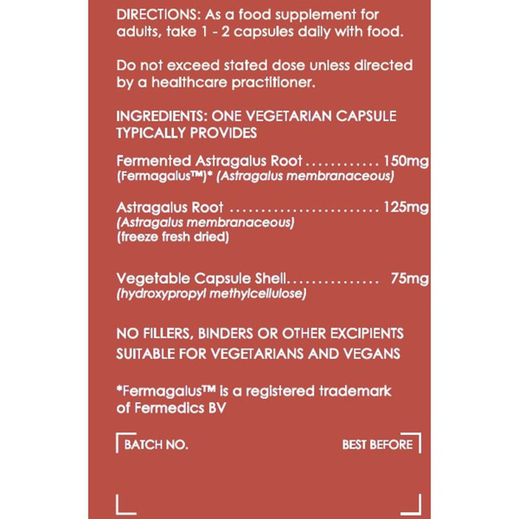 Suplemento Anti-Envelhecimento Astragalus