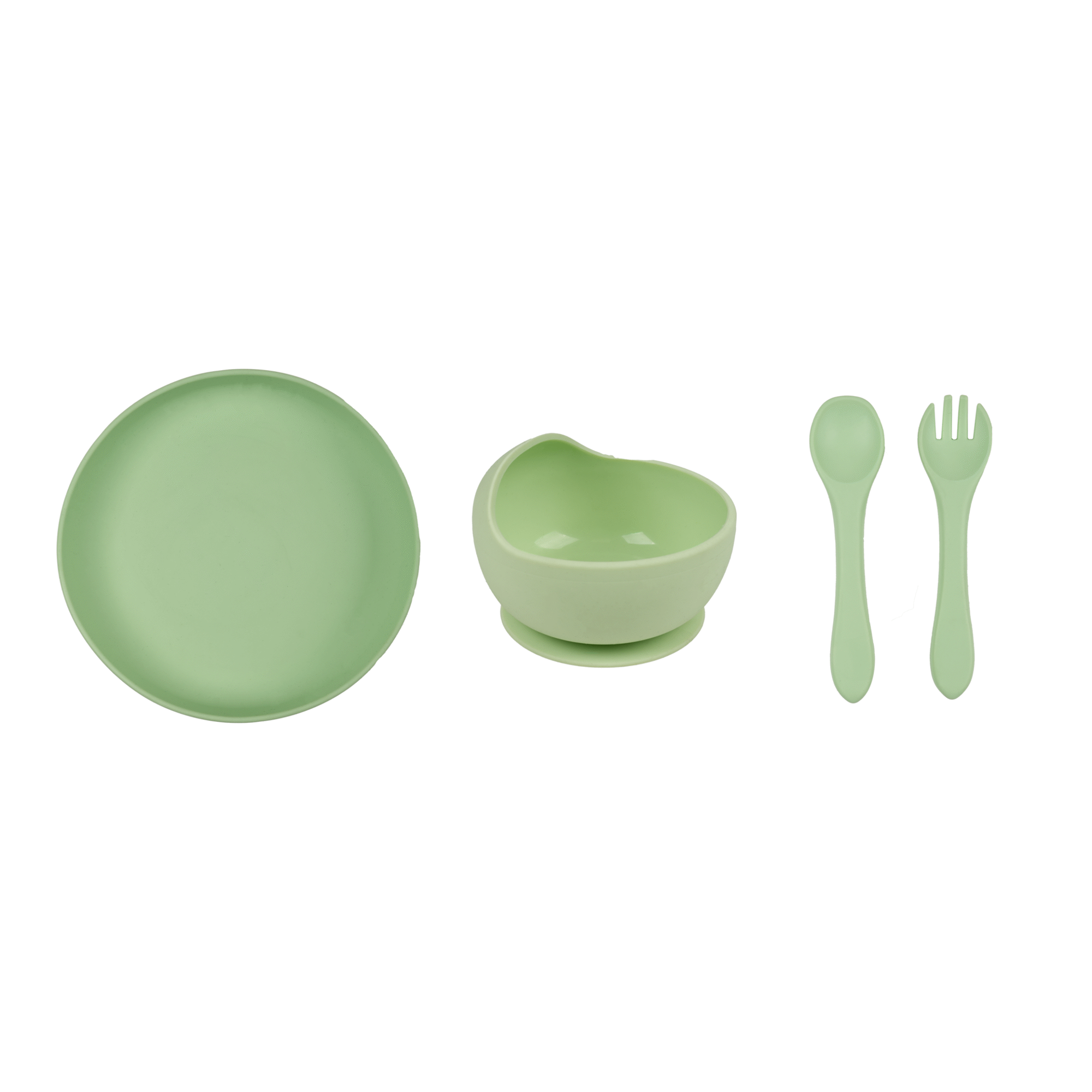 Set de Refeição Silicone Verde