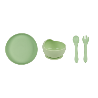 Set de Refeição Silicone Verde
