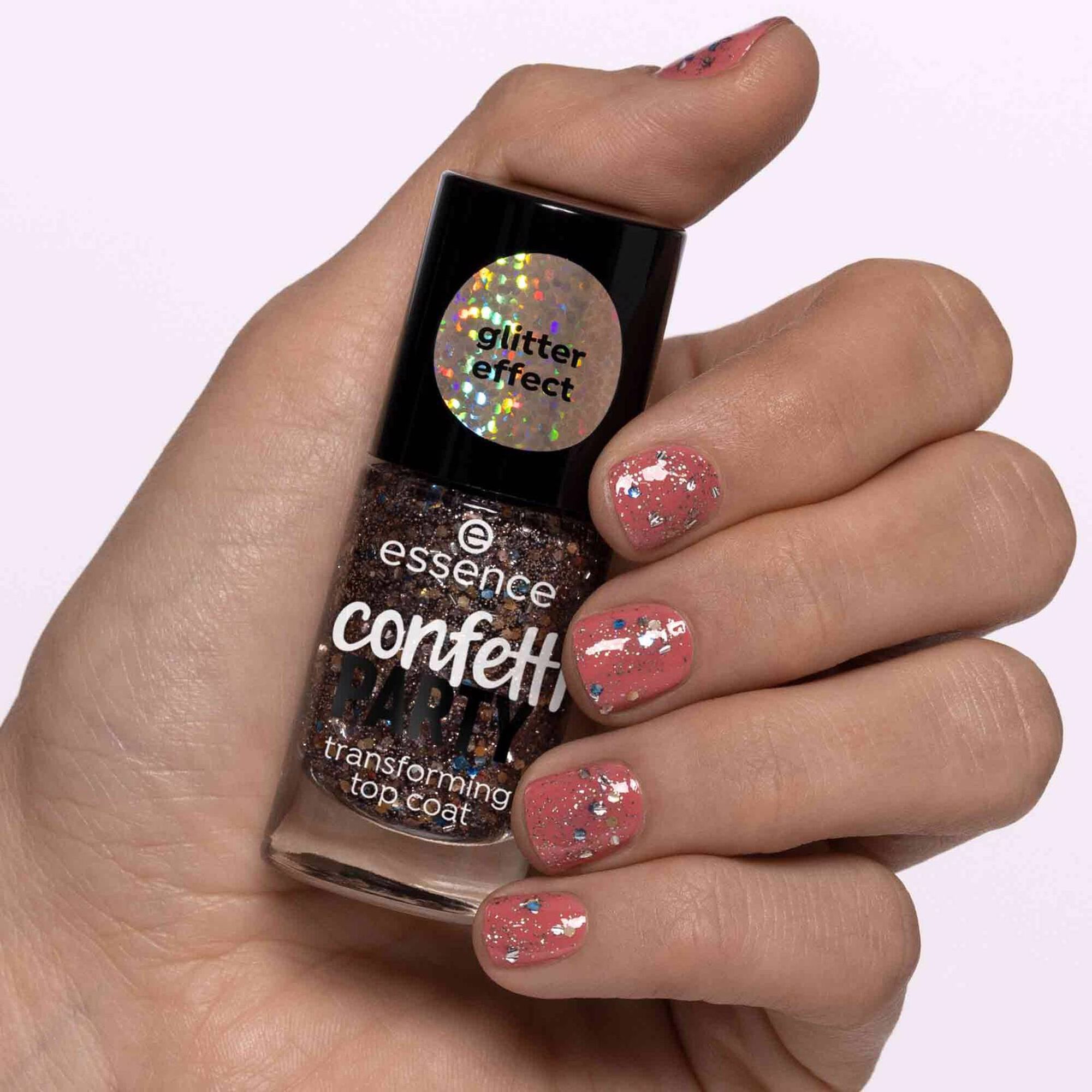 Verniz Top Coat Transformador Confetti Party