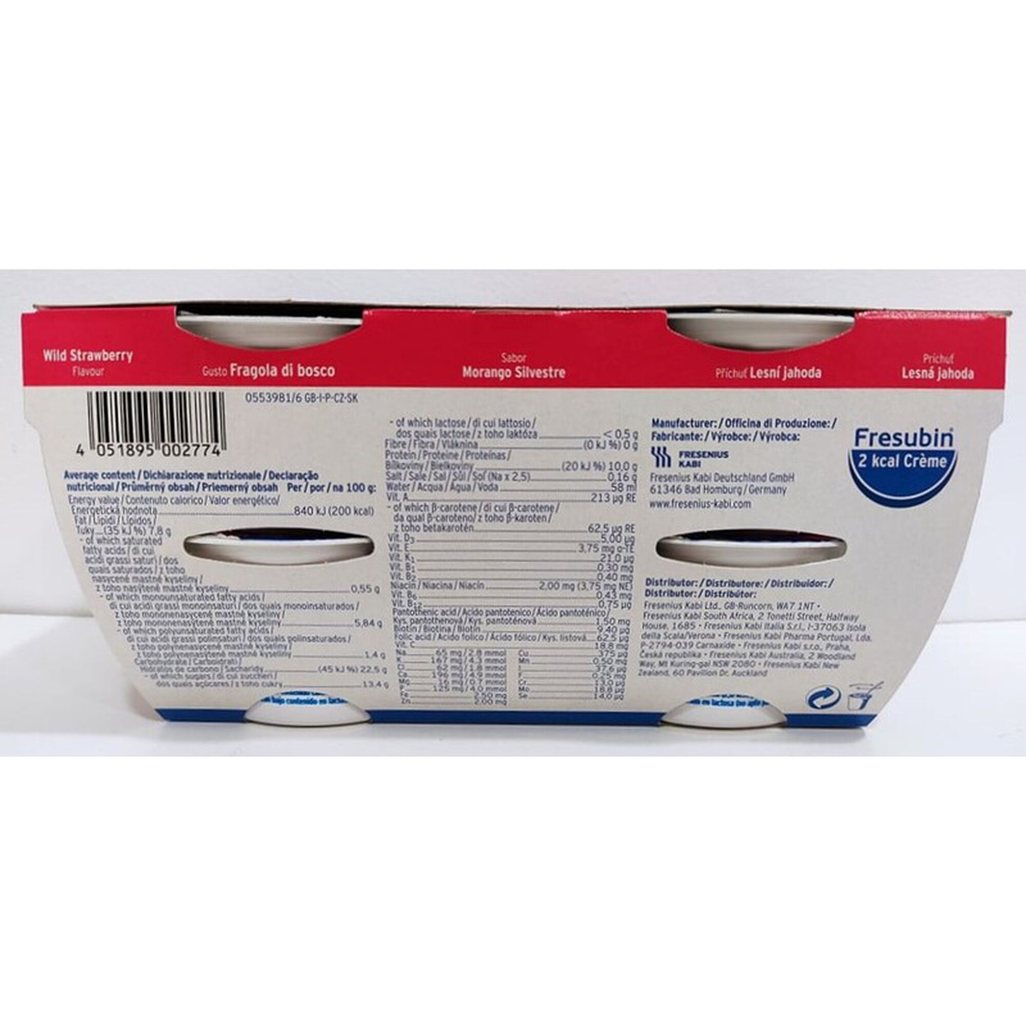 2 Kcal Creme Morango Silvestre