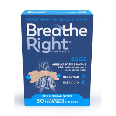 Tiras Nasais Breathe Right Pequenas/Médias Tiras Nasais Breathe Right Pequenas/Médias