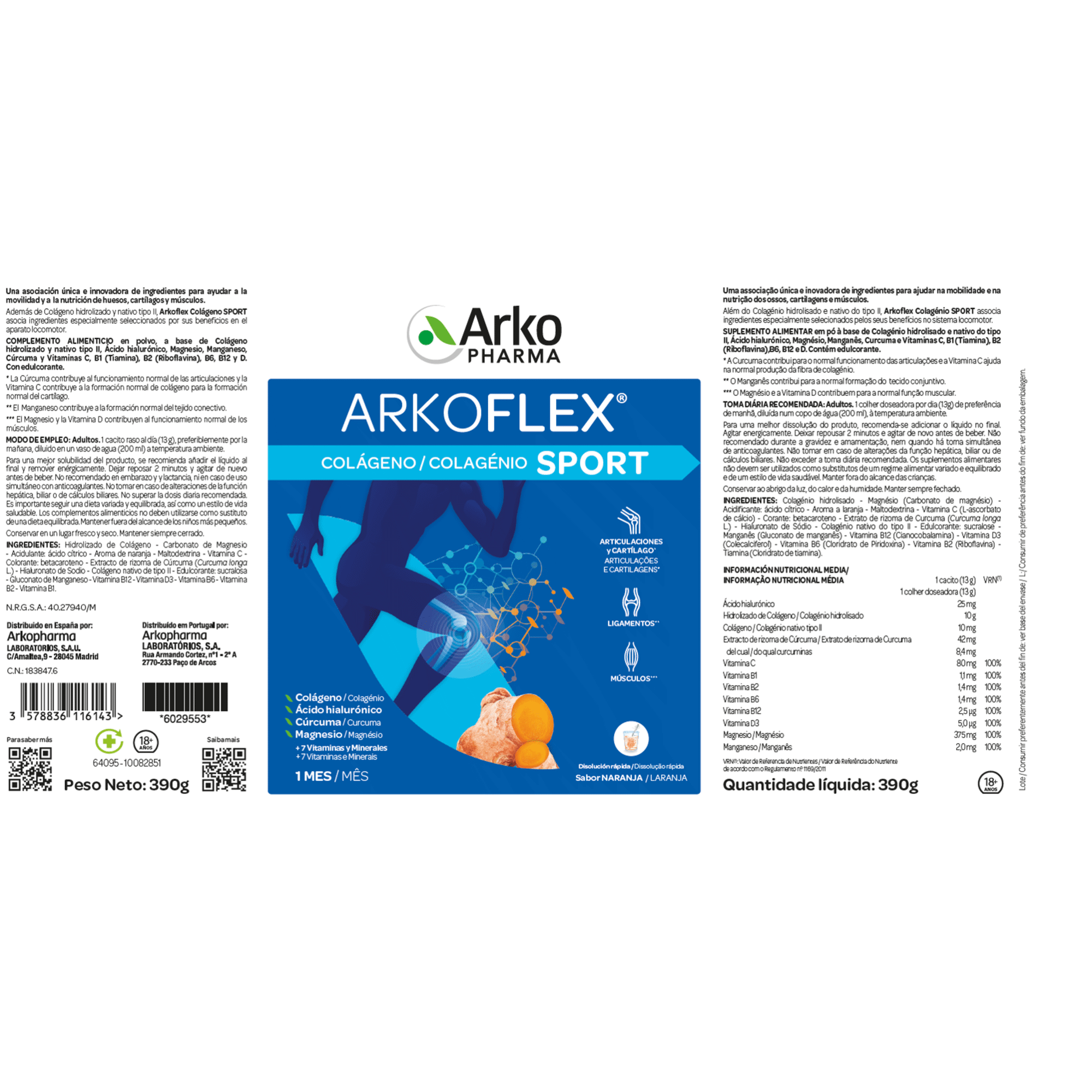 Suplemento Alimentar Pó de Colagénio Arkoflex