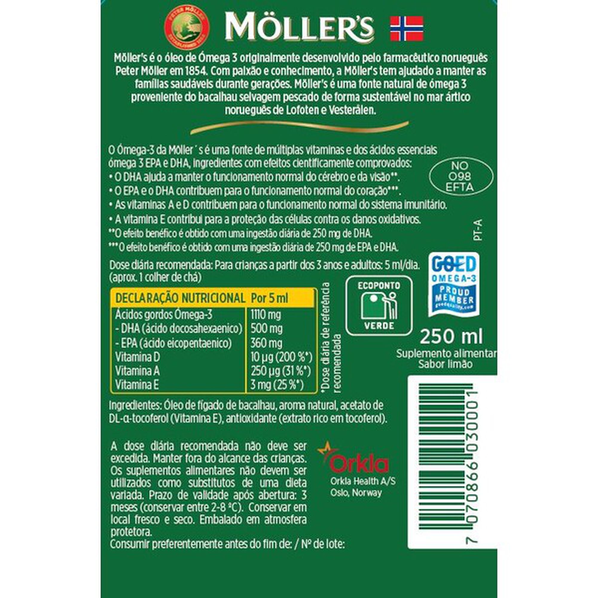 Suplemento Alimentar Ómega 3 de Limão