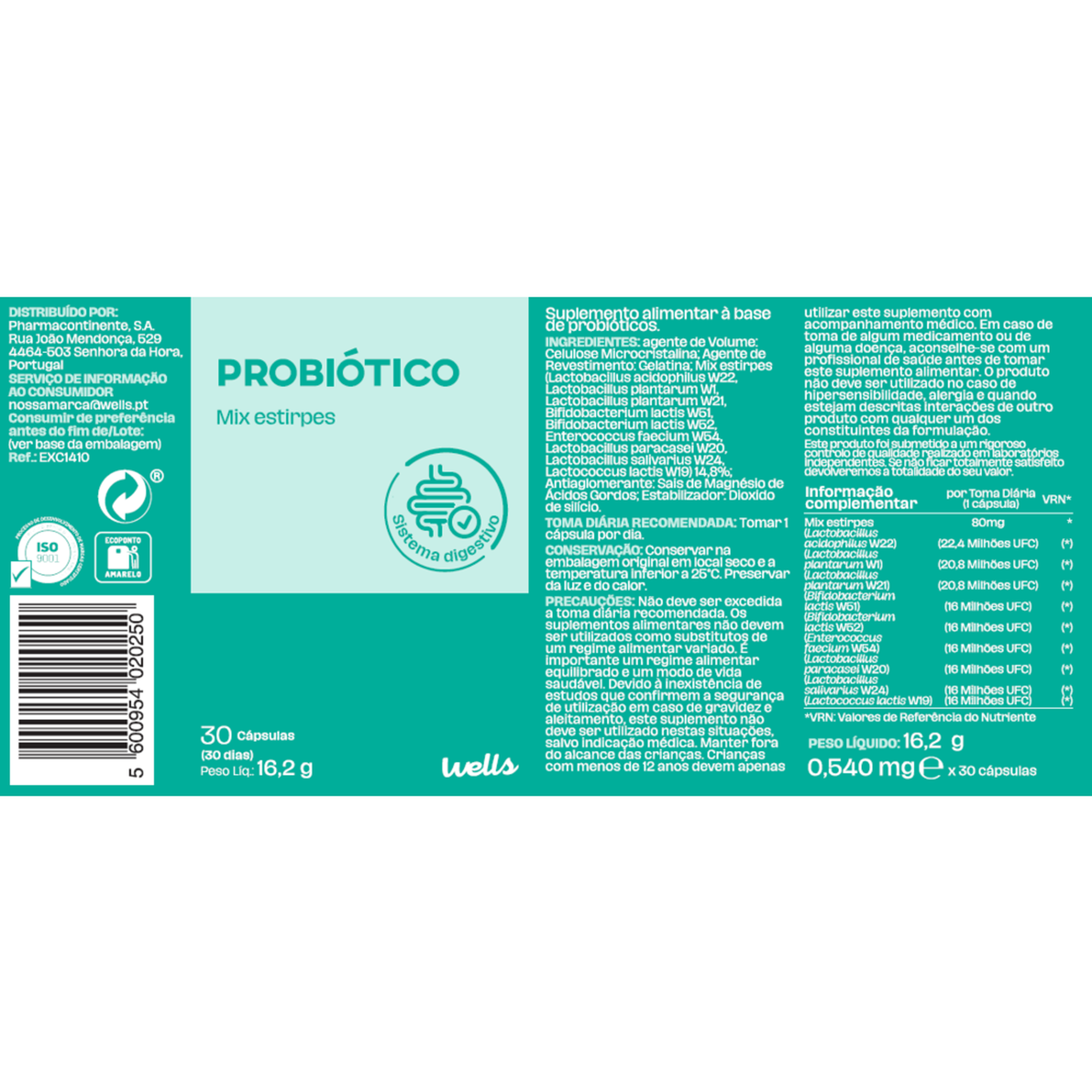 Suplemento Sistema Digestivo Probióticos