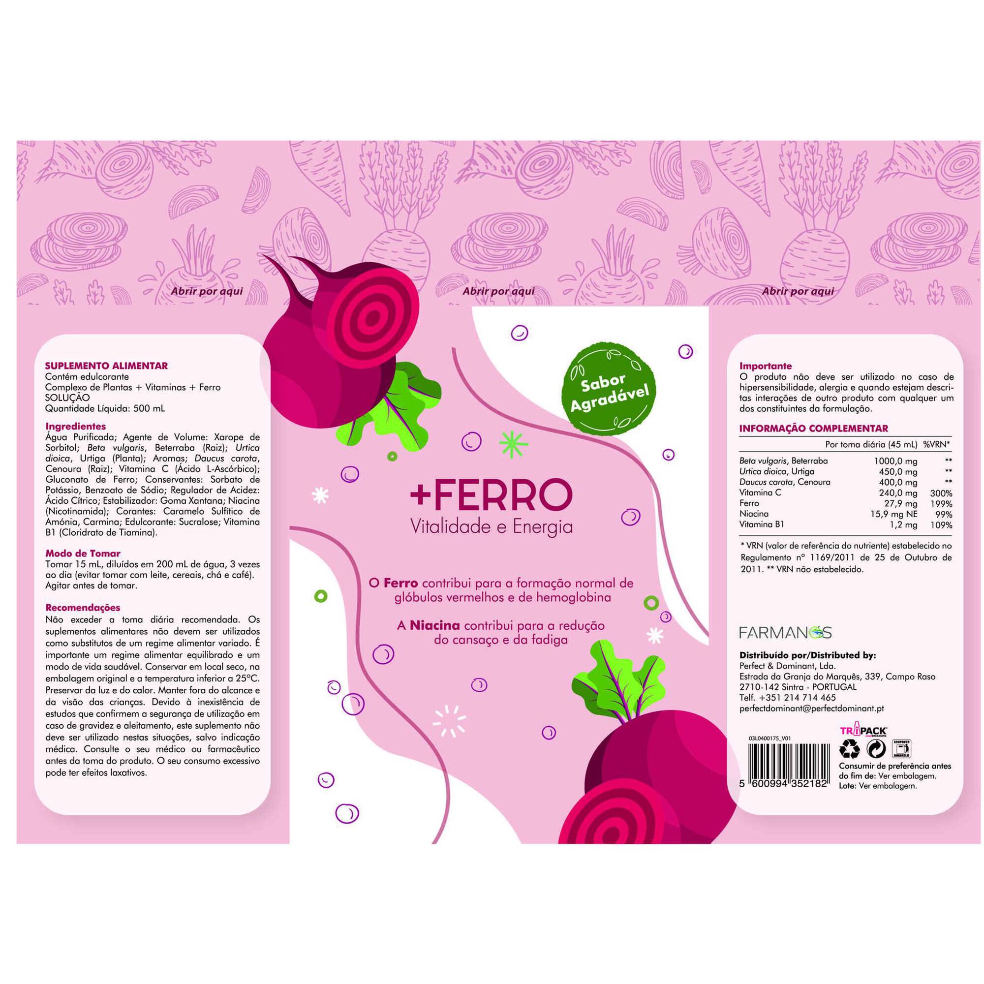 Suplemento Alimentar Ferro Farmanos