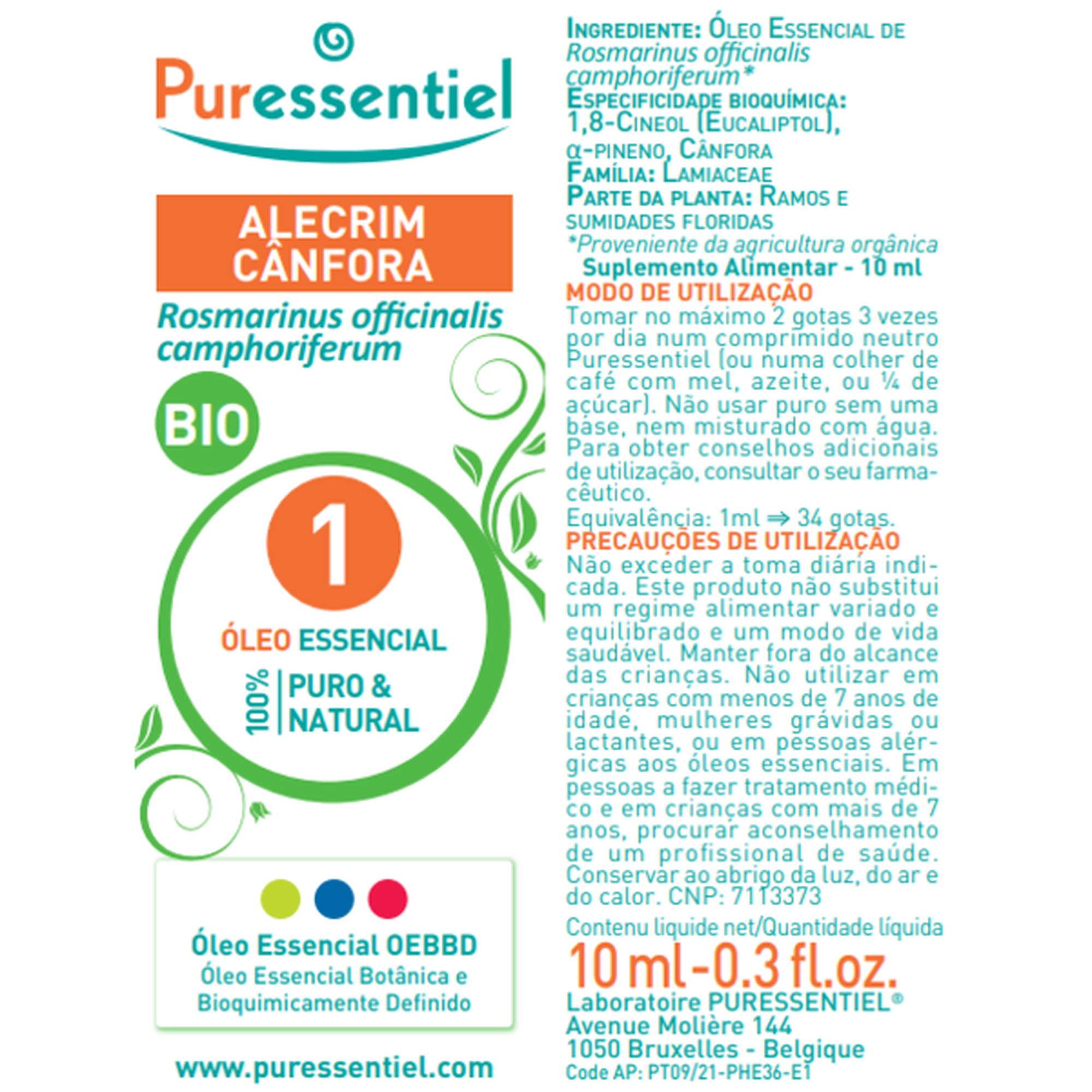 Huiles Essentielles Romarin à Camphre Bio