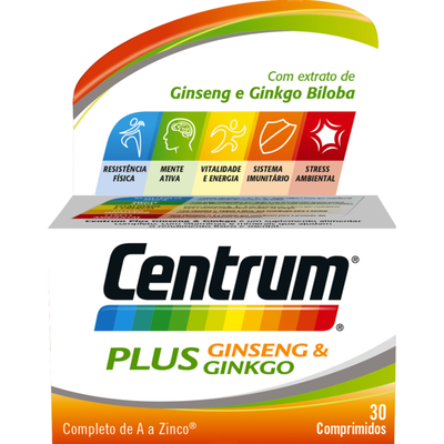 Suplemento Vitaminas Plus Ginseng & Ginkgo