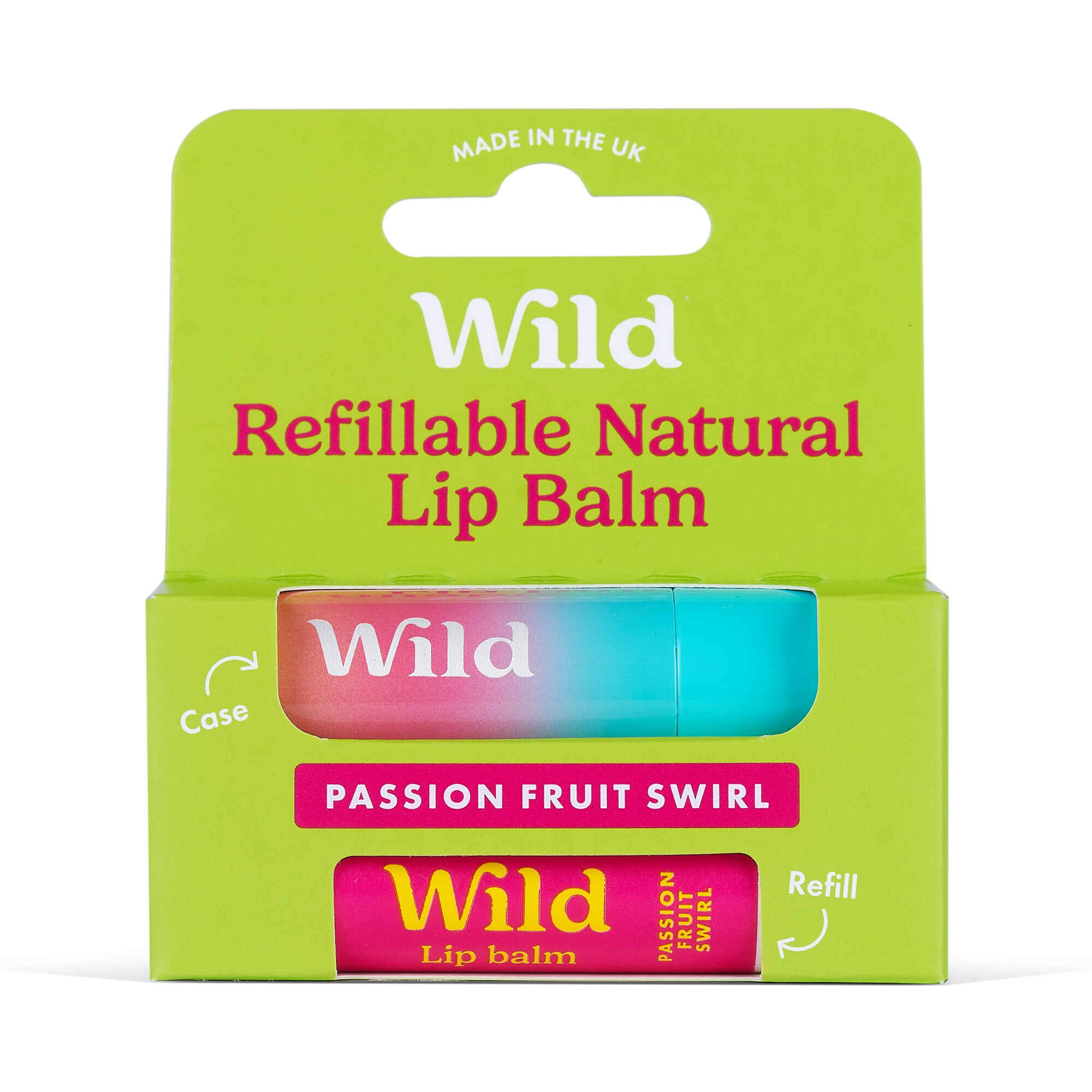 Refillable Natural Lip Balm Passion Fruit Swirl