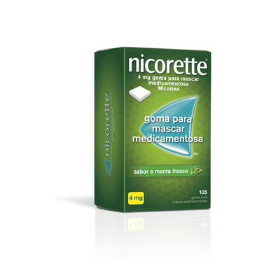 Nicorette 105 Gomas Nicotina 4 mg Menta Wells