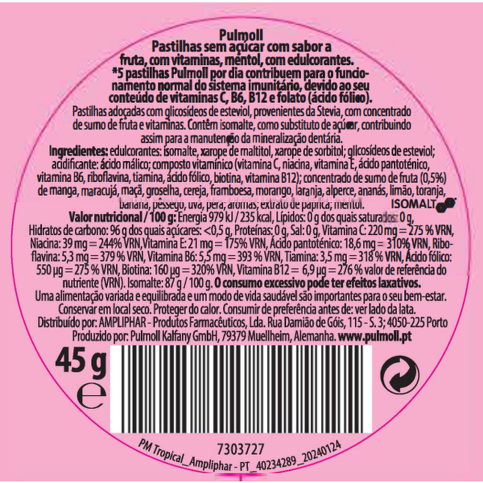 Bonbons Sugar Free Tropical Vitamins