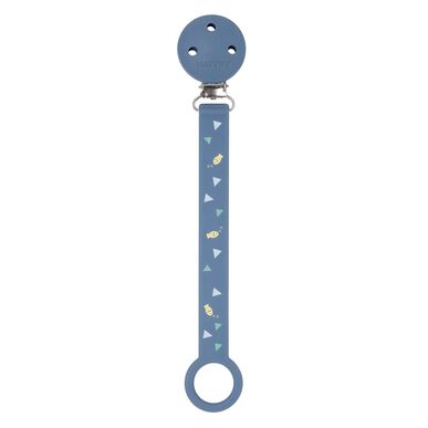 Pacifier Clip Universal Holder Blue Pattern Wells