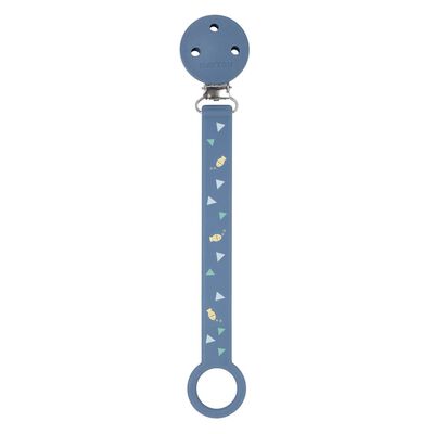 Pacifier Clip Universal Holder Blue Pattern