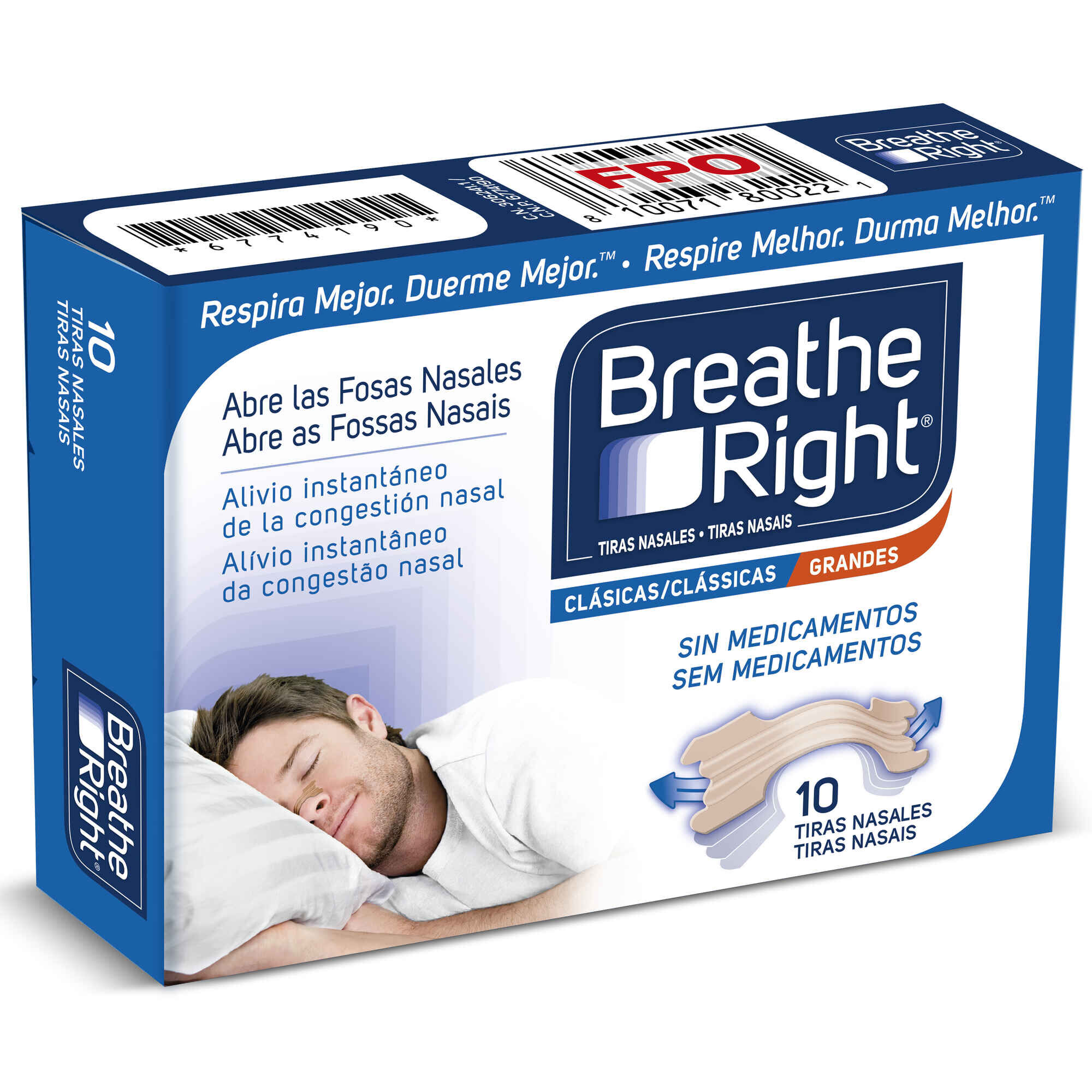 Tiras Nasais Breathe Right Clássicas