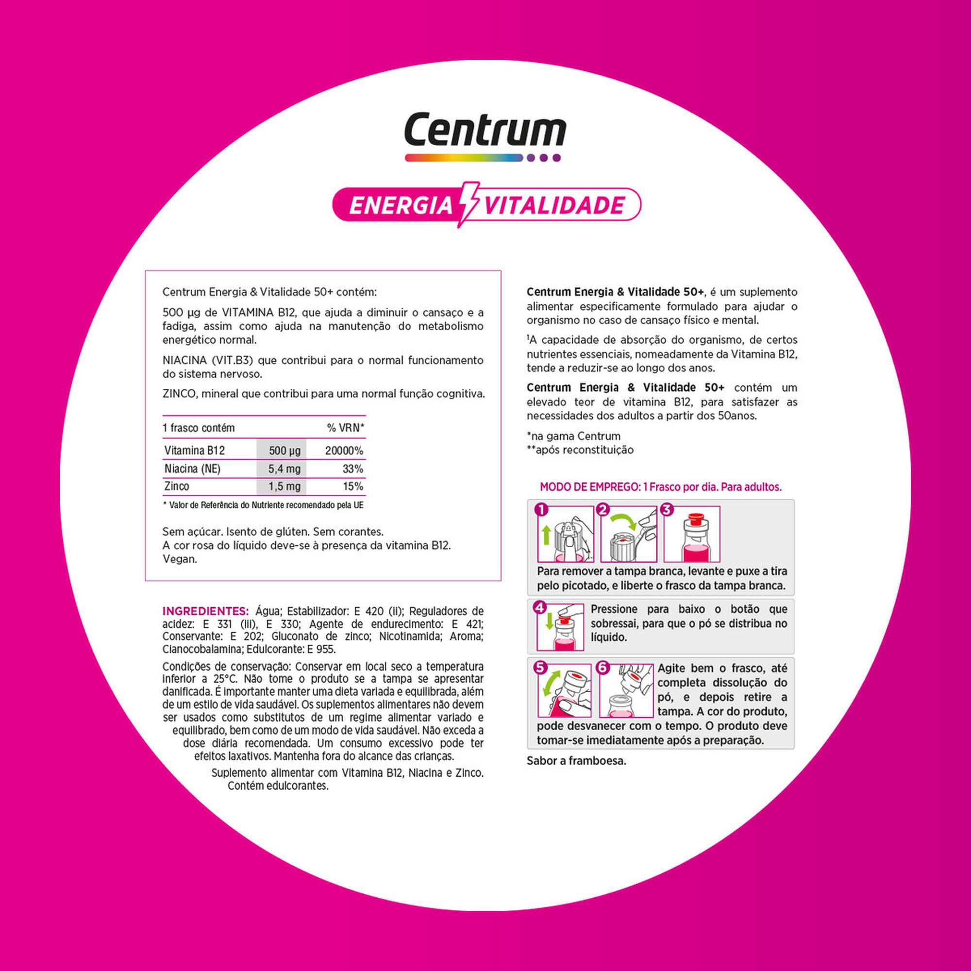 Suplemento Alimentar Energia & Vitalidade 50+