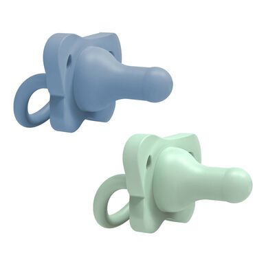 Pack Chuchas de Silicone +0M Azul e Verde Wells