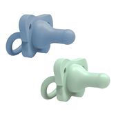 Pack Chuchas de Silicone +0M Azul e Verde Wells