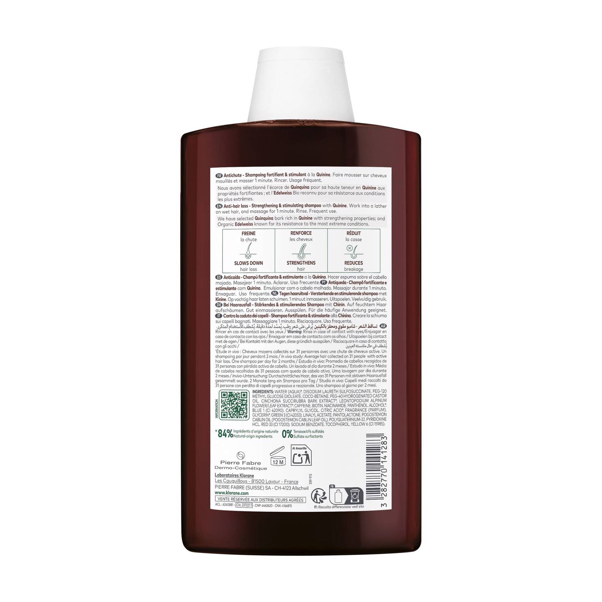 Quinine Strengthening Thinning Hair Shampoo
