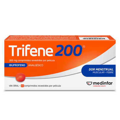 Trifene Comprimidos 200mg Dor e Febre Wells