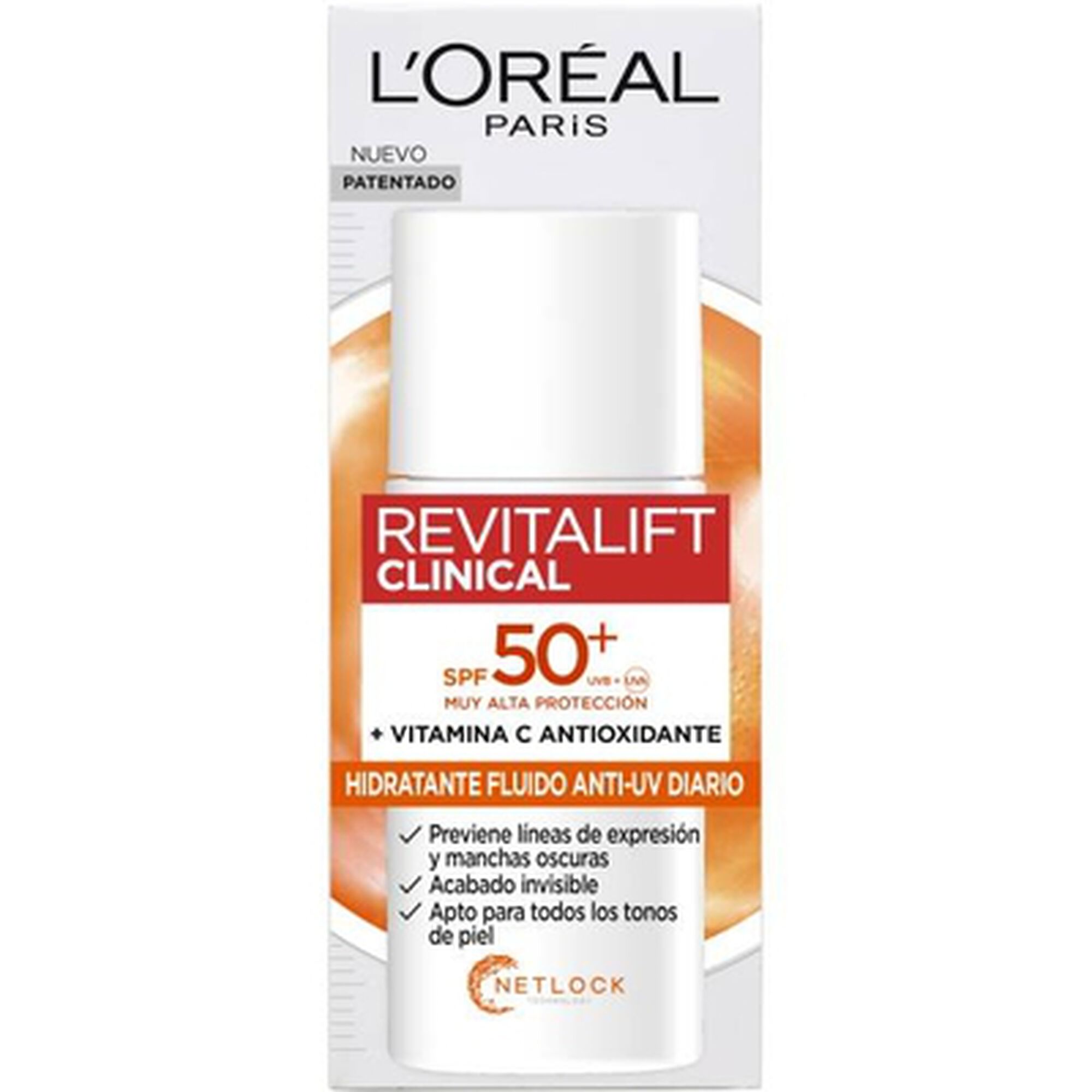 Revitalift Clinical Hidratante Fluido Anti-UV FPS50+