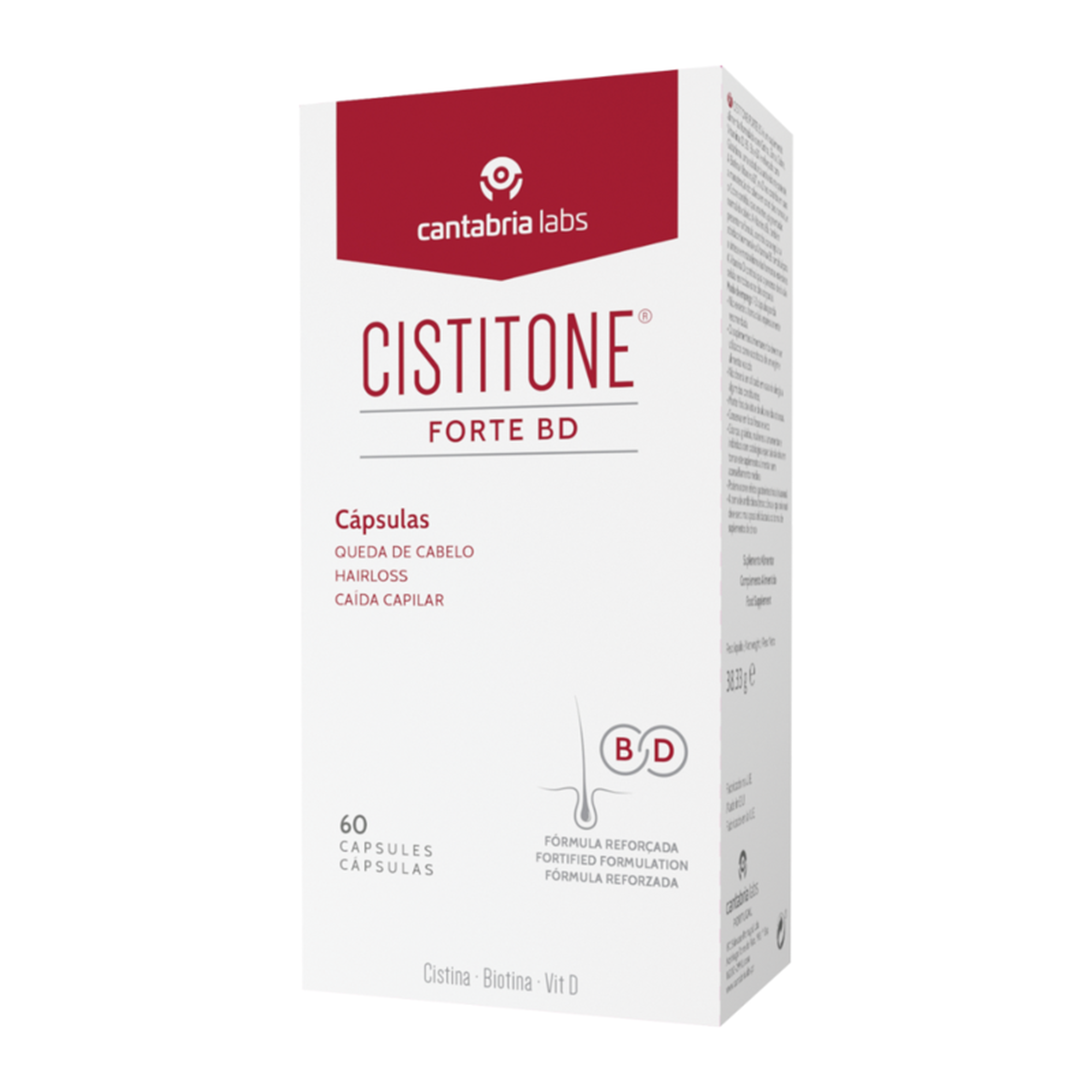 Cápsulas Queda de Cabelo Cistitone Forte BD