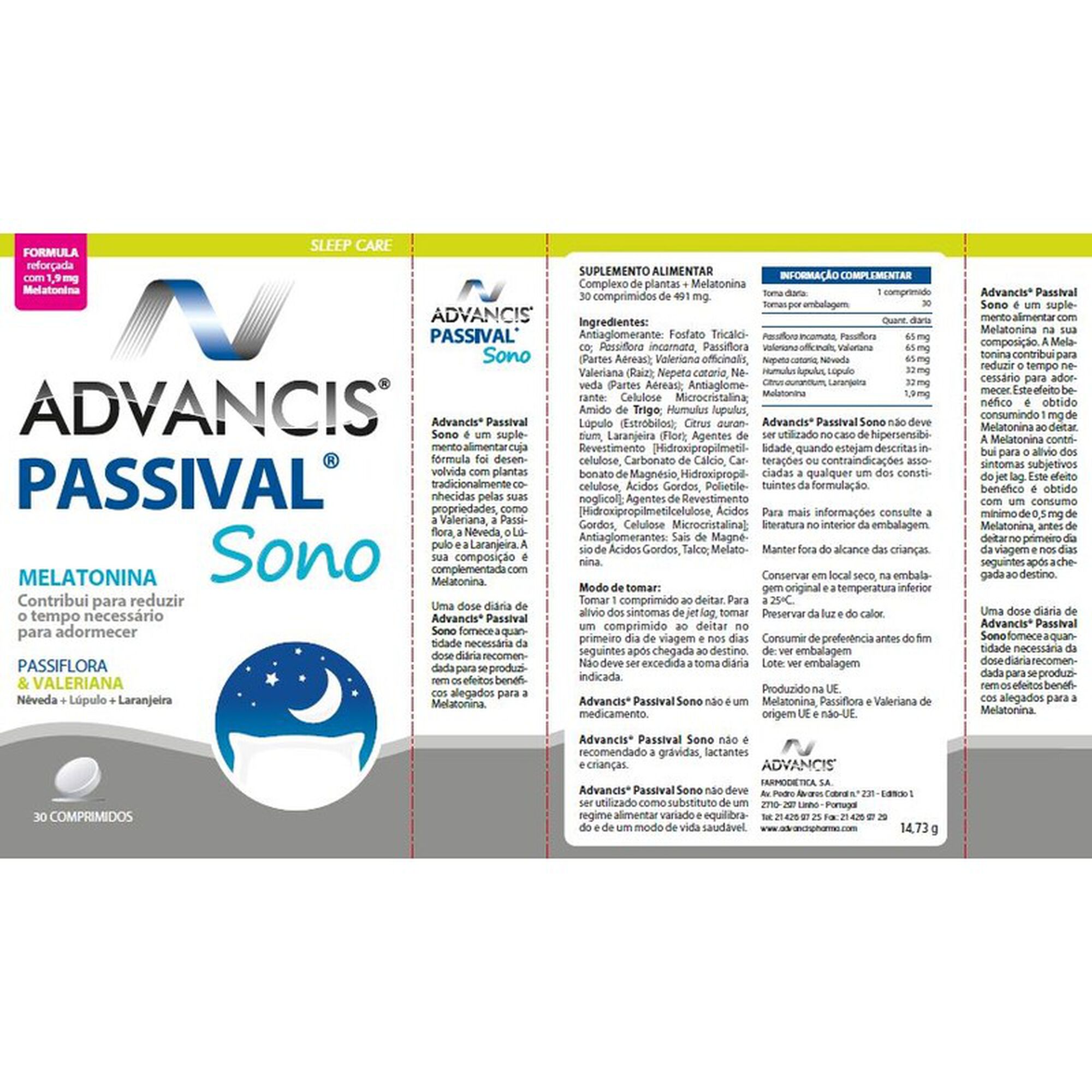 Suplemento Alimentar Melatonina Passival Sono