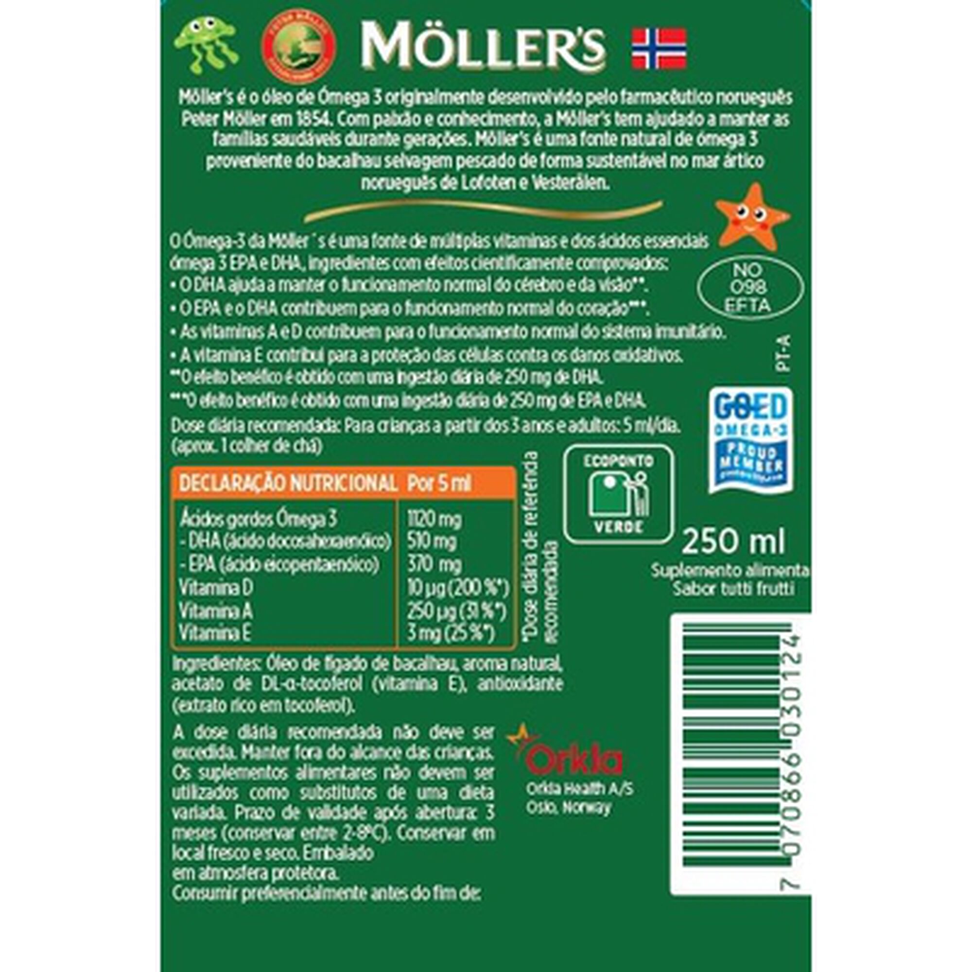 Suplemento Ómega 3 Tutti Frutti Criança