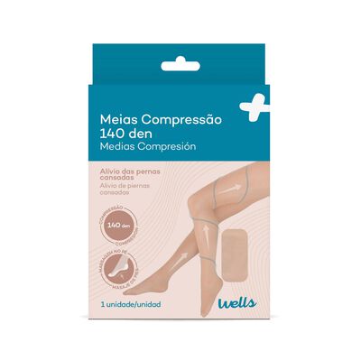 Meias de Descanso Alívio e Prevenção Bege