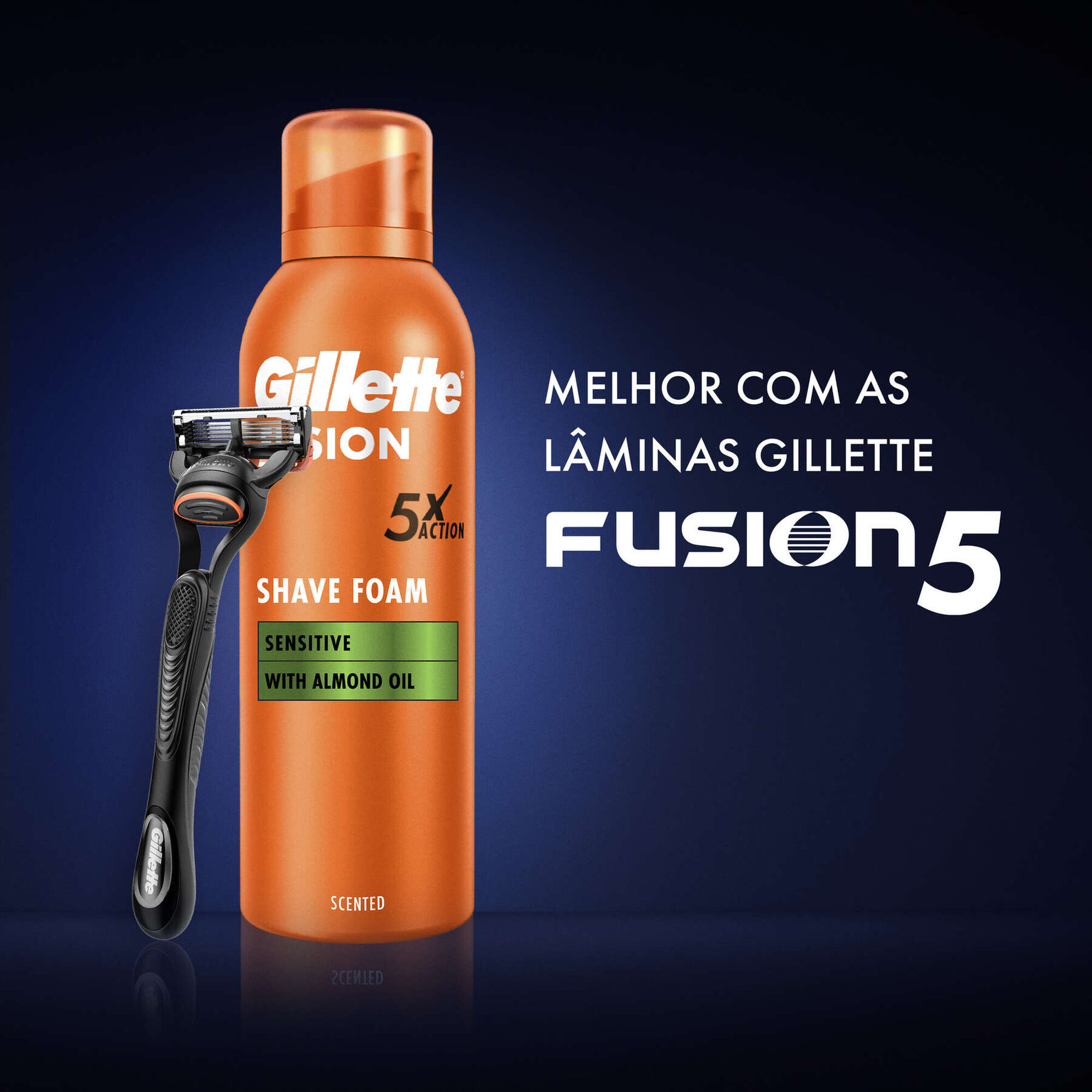 Fusion Espuma de Afeitar 5x Action