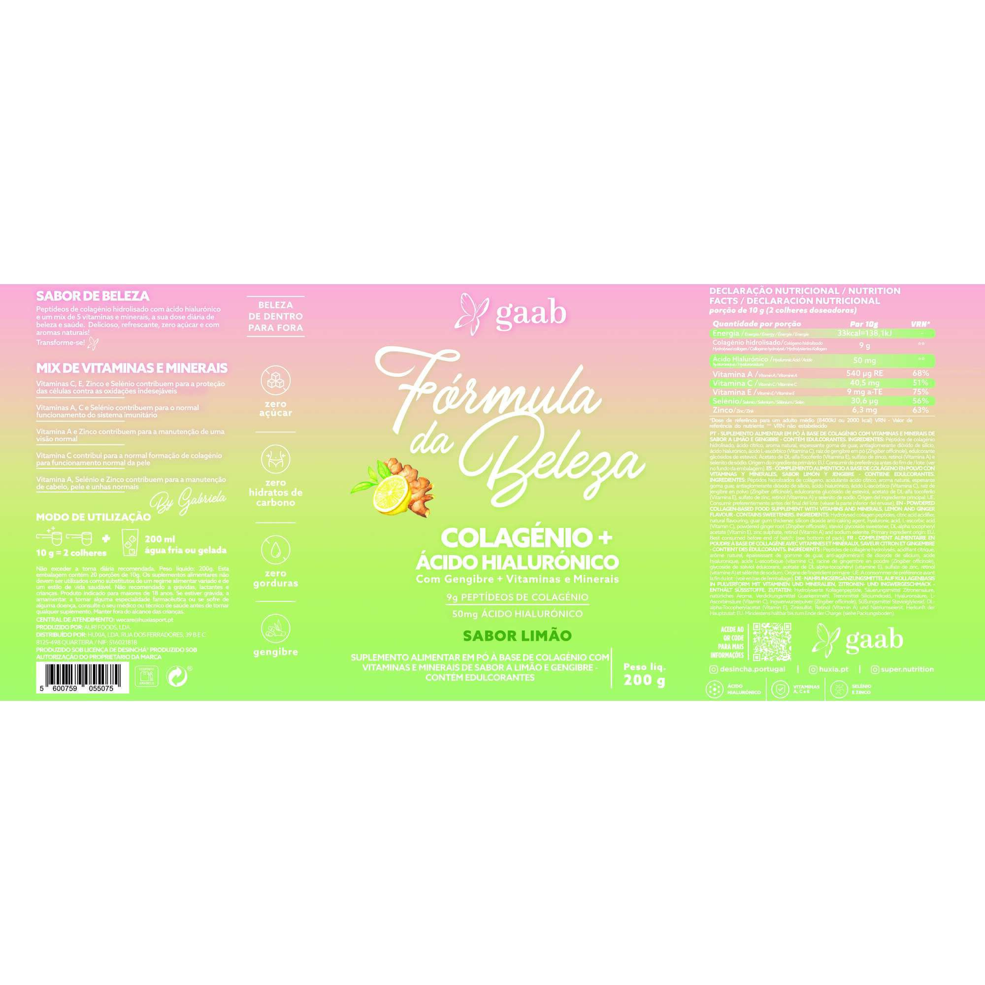 Gaab Colagénio Limão