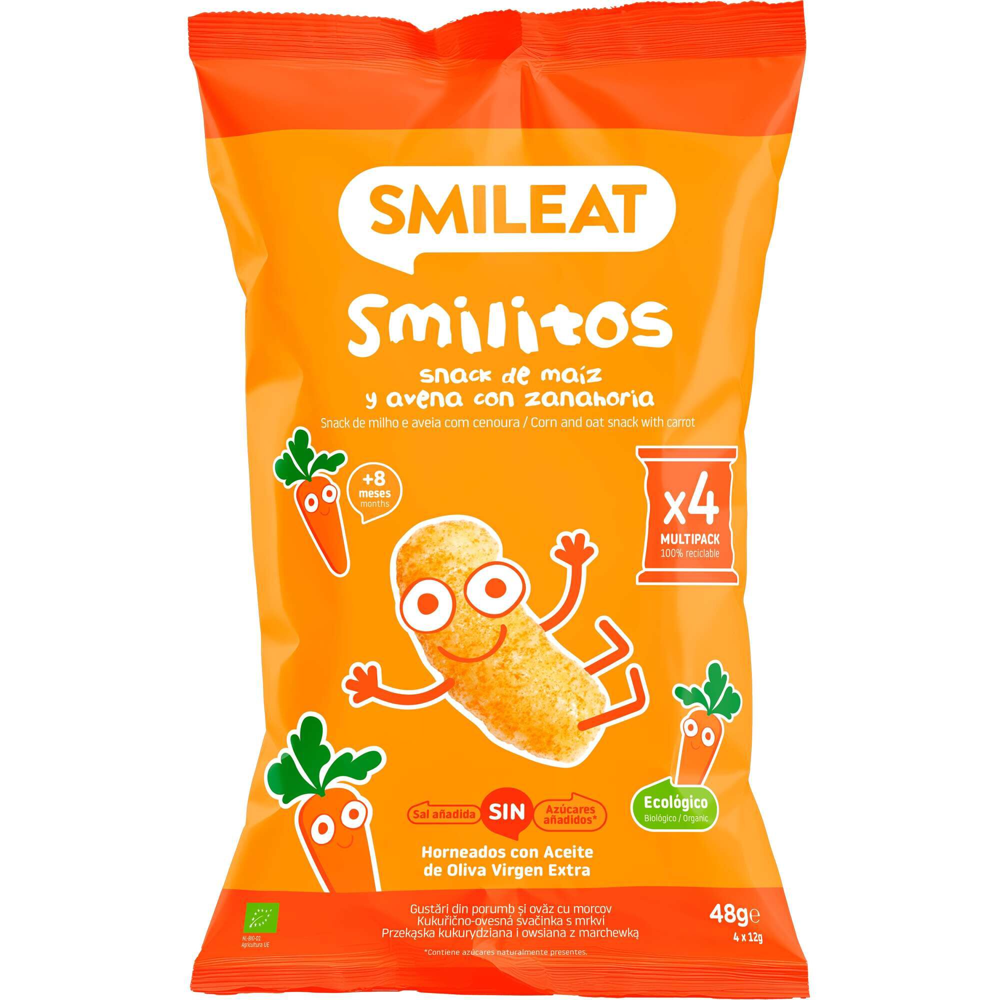 Pack Smilitos Snack Milho Aveia e Cenoura