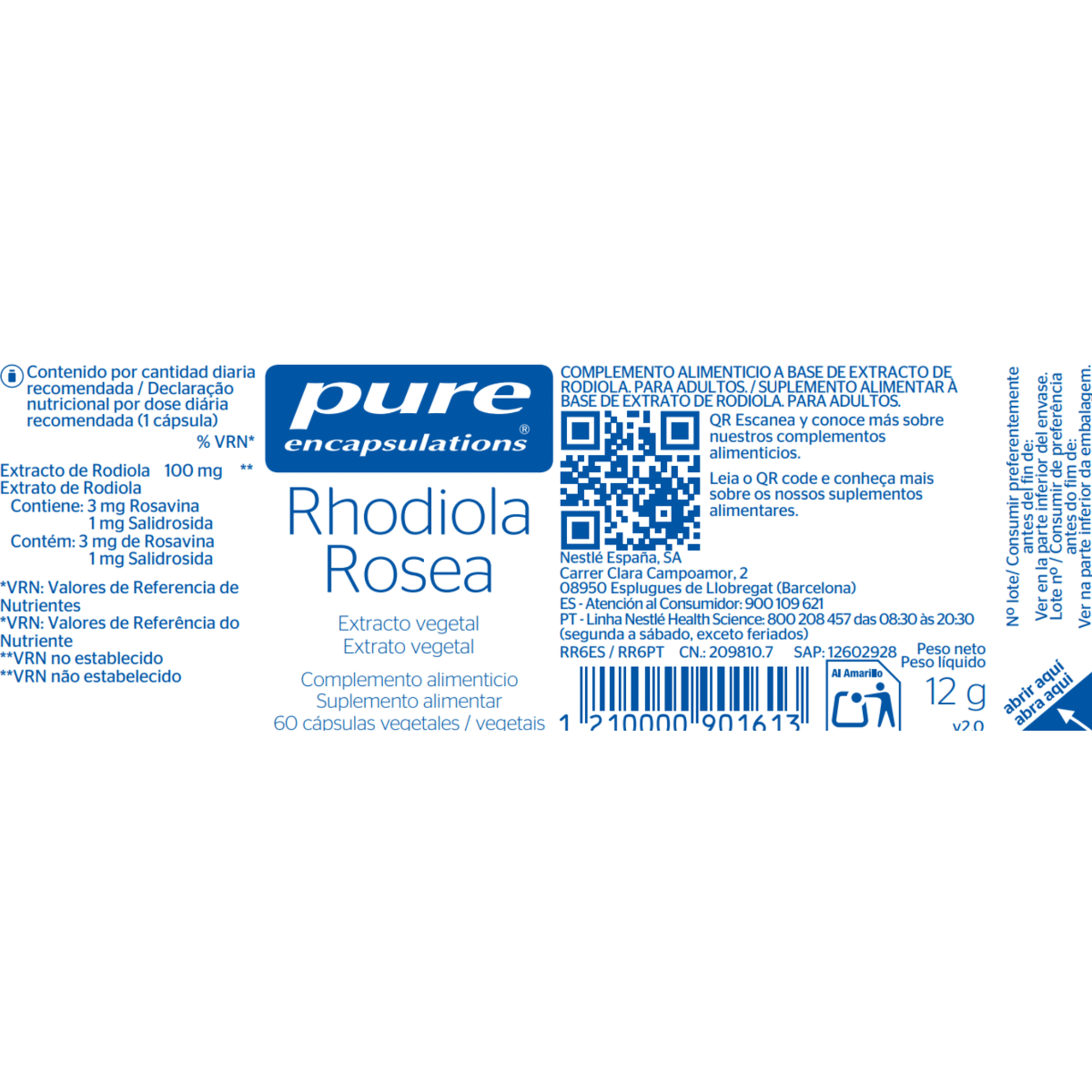 Rhodiola Rosea Extrato Vegetal