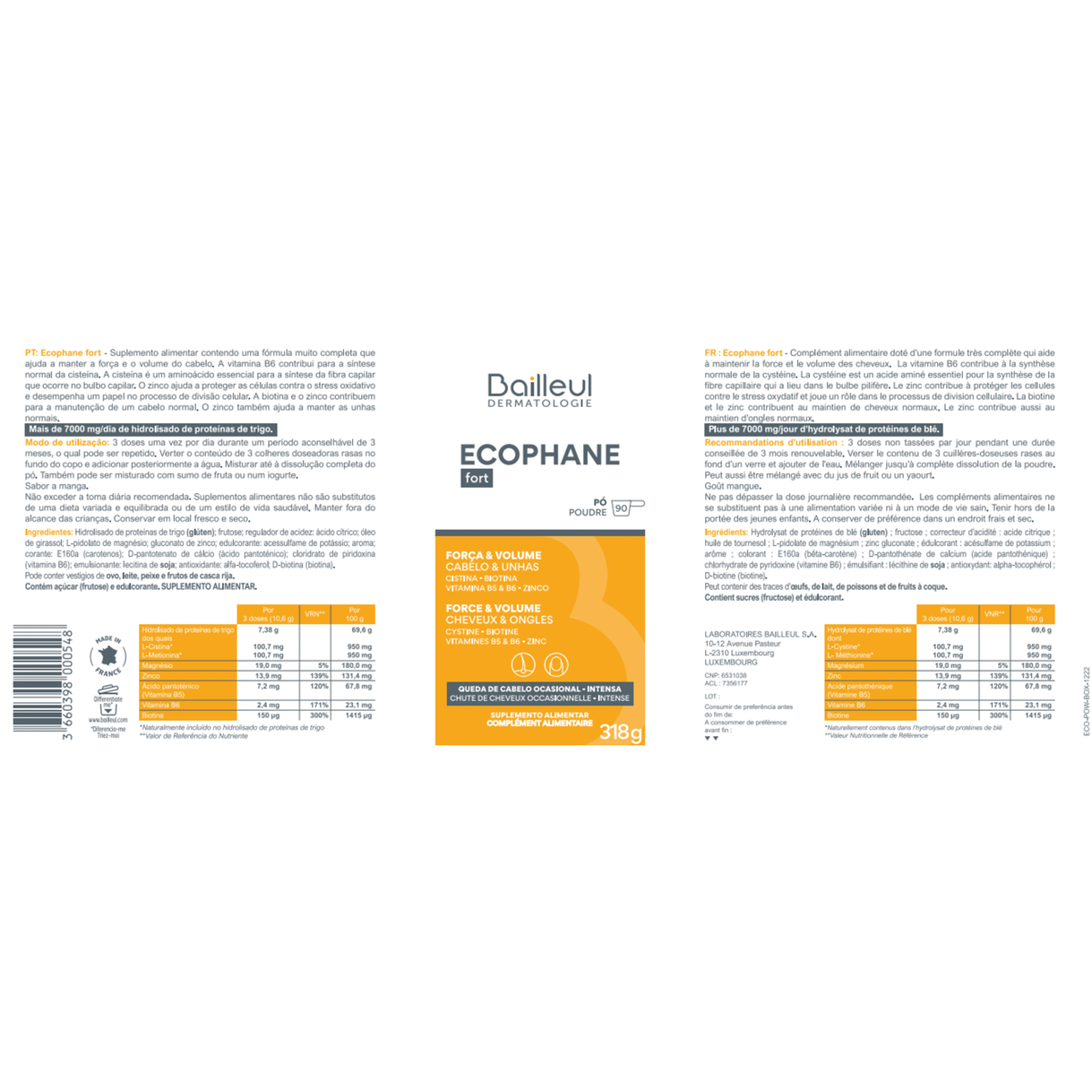 Queda de Cabelo Formulação em Pó Fort