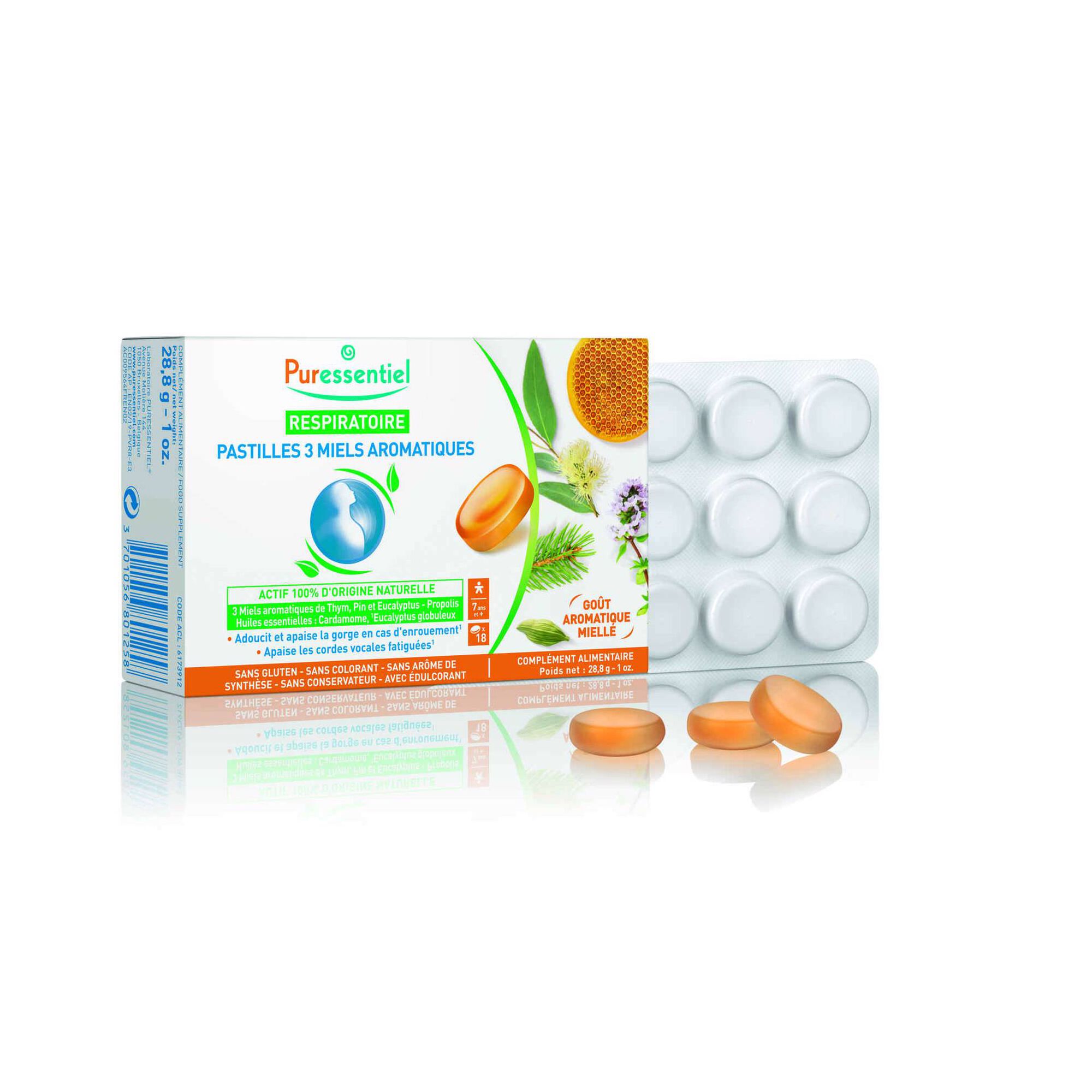 Respiratoire Pastilles 3 Miels Aromatiques