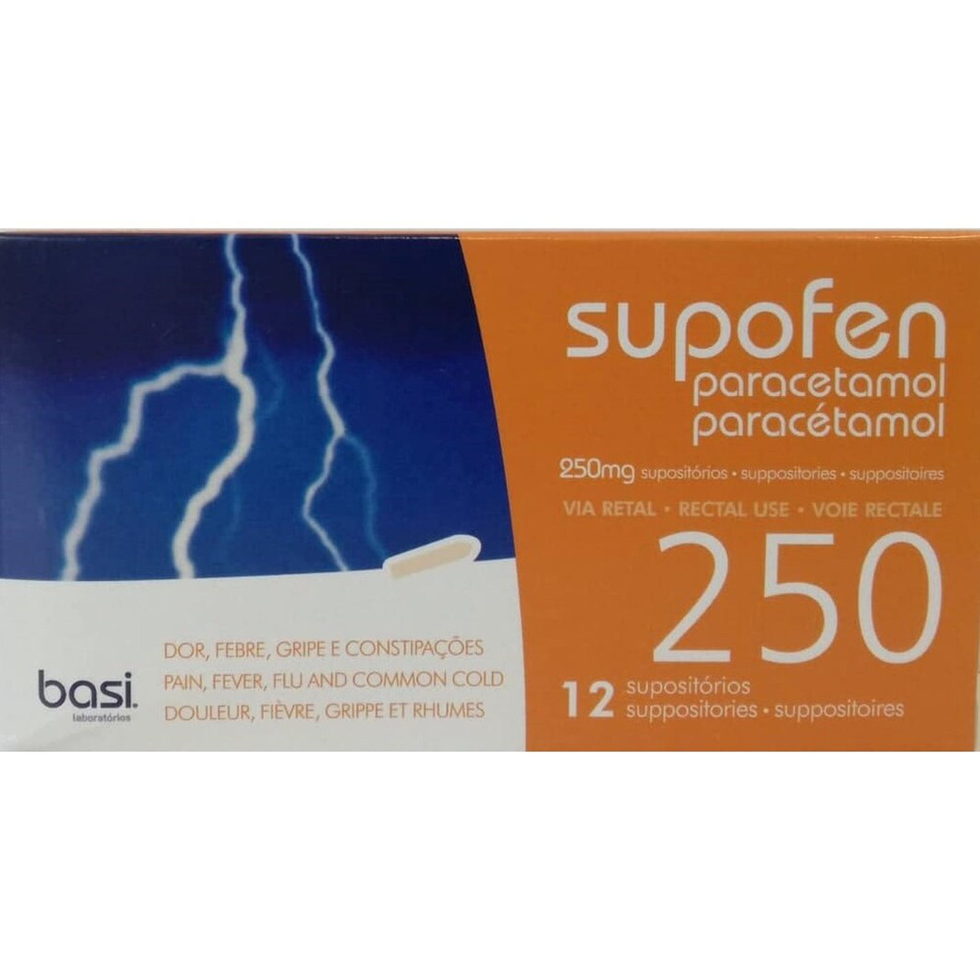 Supofen Supositórios Paracetamol 250mg