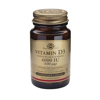Suplemento Cápsulas de Vitamina D3 4000 IU